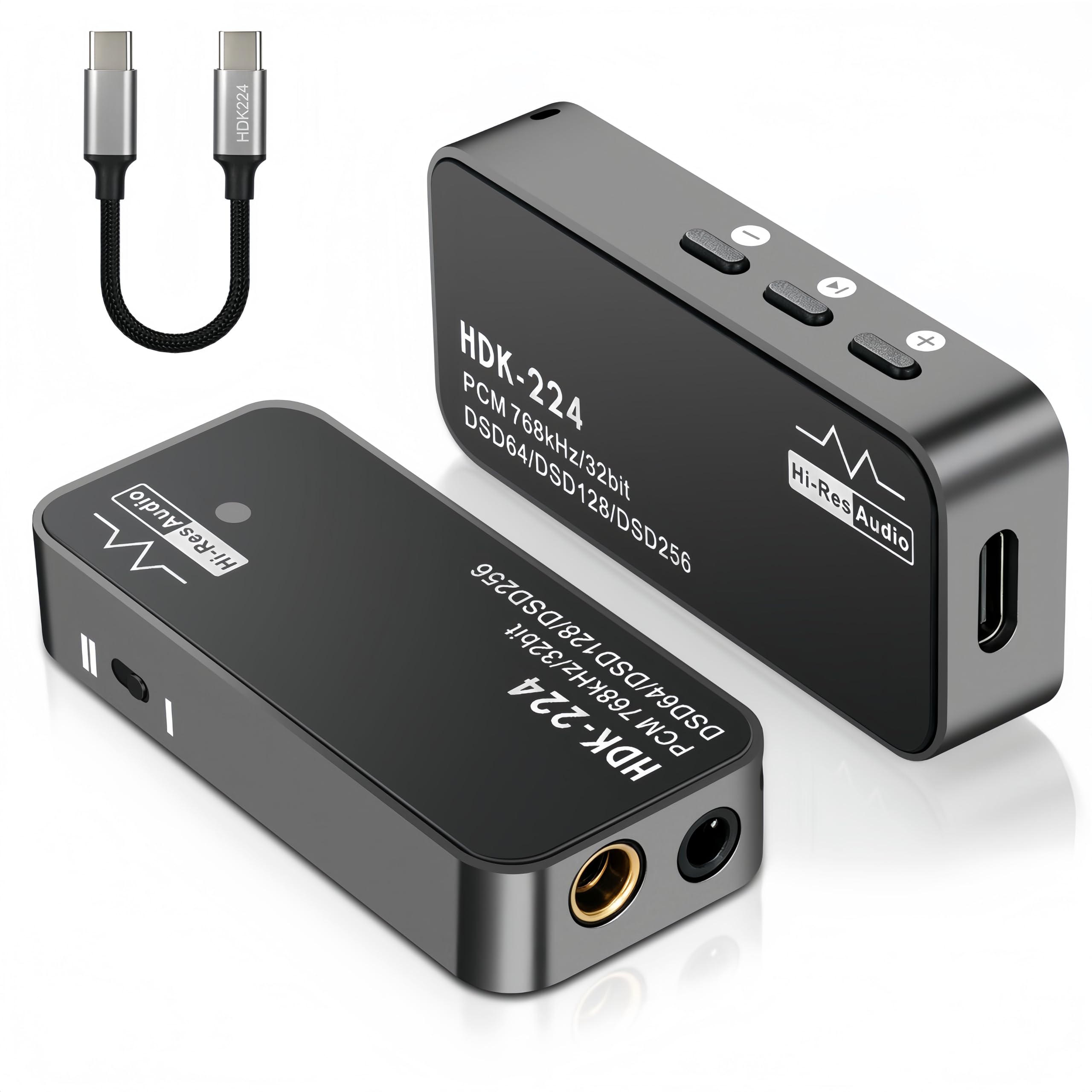 Dongle DAC USB C vers AUX pour ampli casque DS3 Sorties équilibrées 3,5 mm