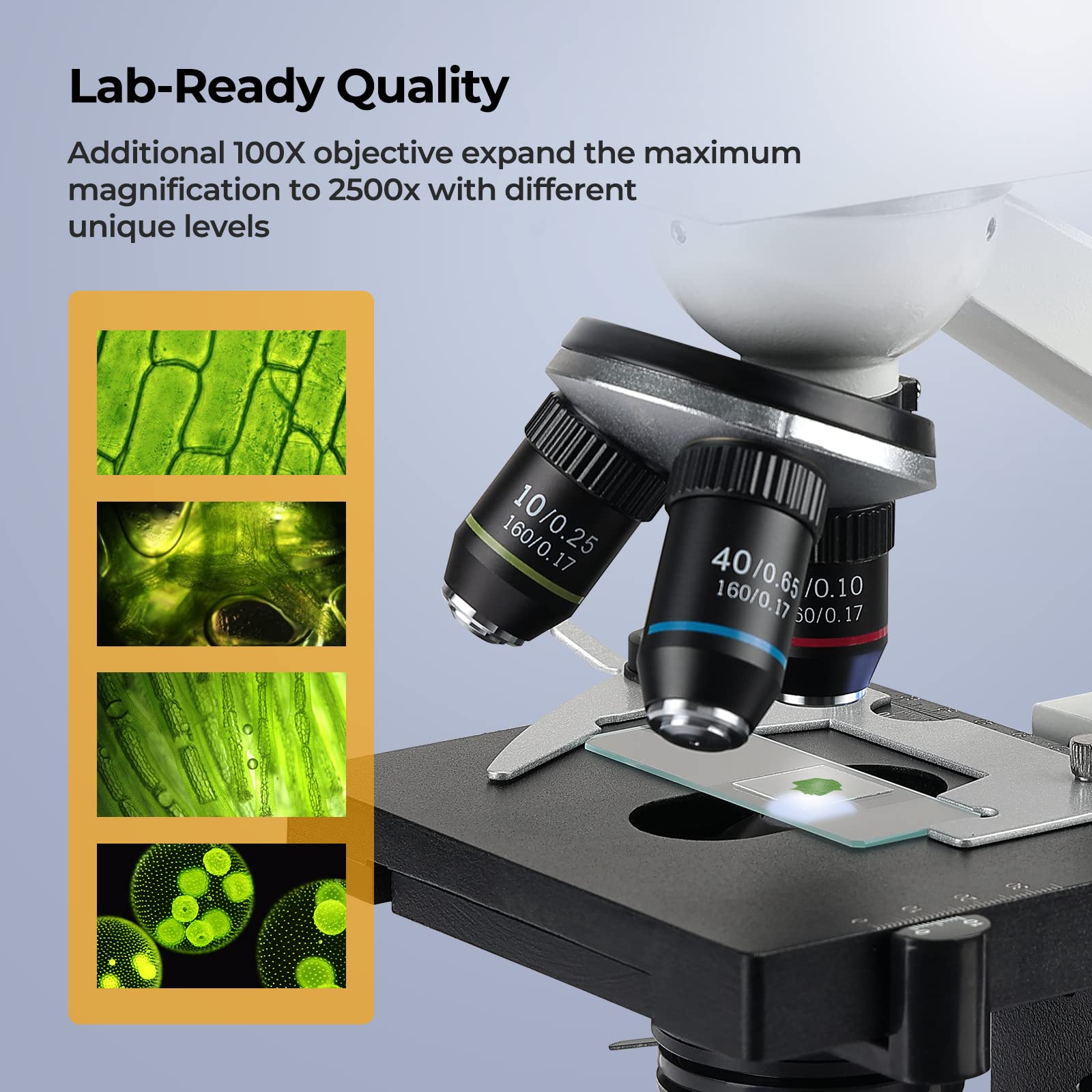 [Grado di ricerca] Microscopi trinoculari Vabiooth da laboratorio 40X-2000X, LCD 7", E-oculari 5MP, palco meccanico a due strati per zootecnia, ospedali veterinari, laboratori, fattorie.