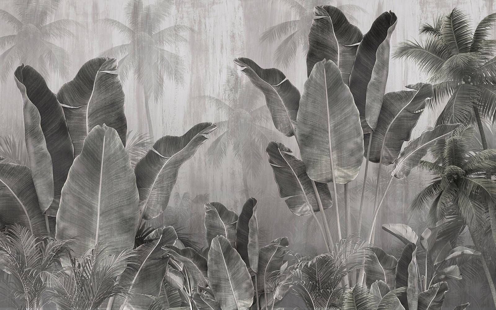 Forêt tropicale papier peint panoramique Lumalea pour salon chic
