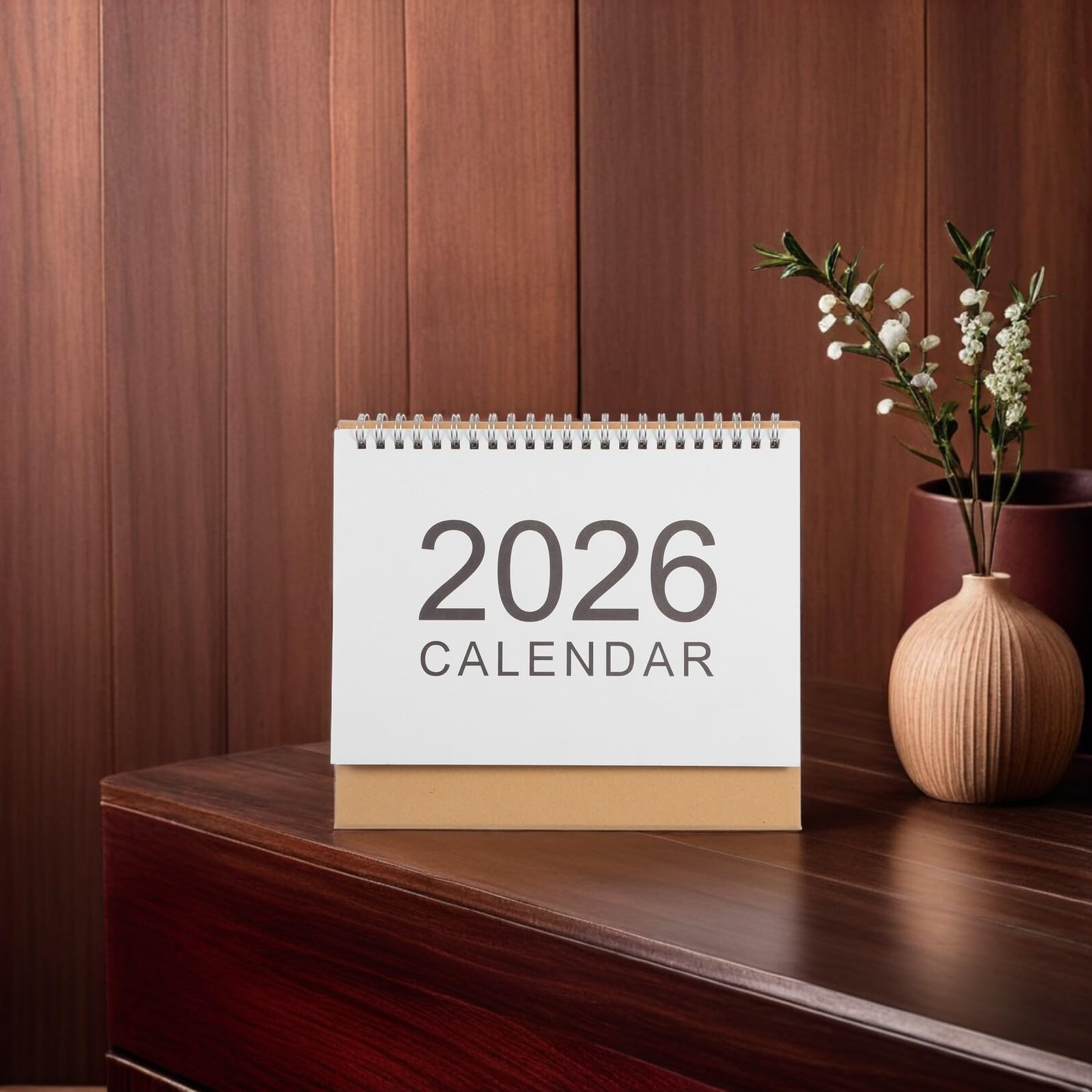 Calendario 2026 2 Pezzi Calendario da scrivania Calendario mensile Planner Giornaliero Desktop per Ufficio Casa Decorativo in Piedi