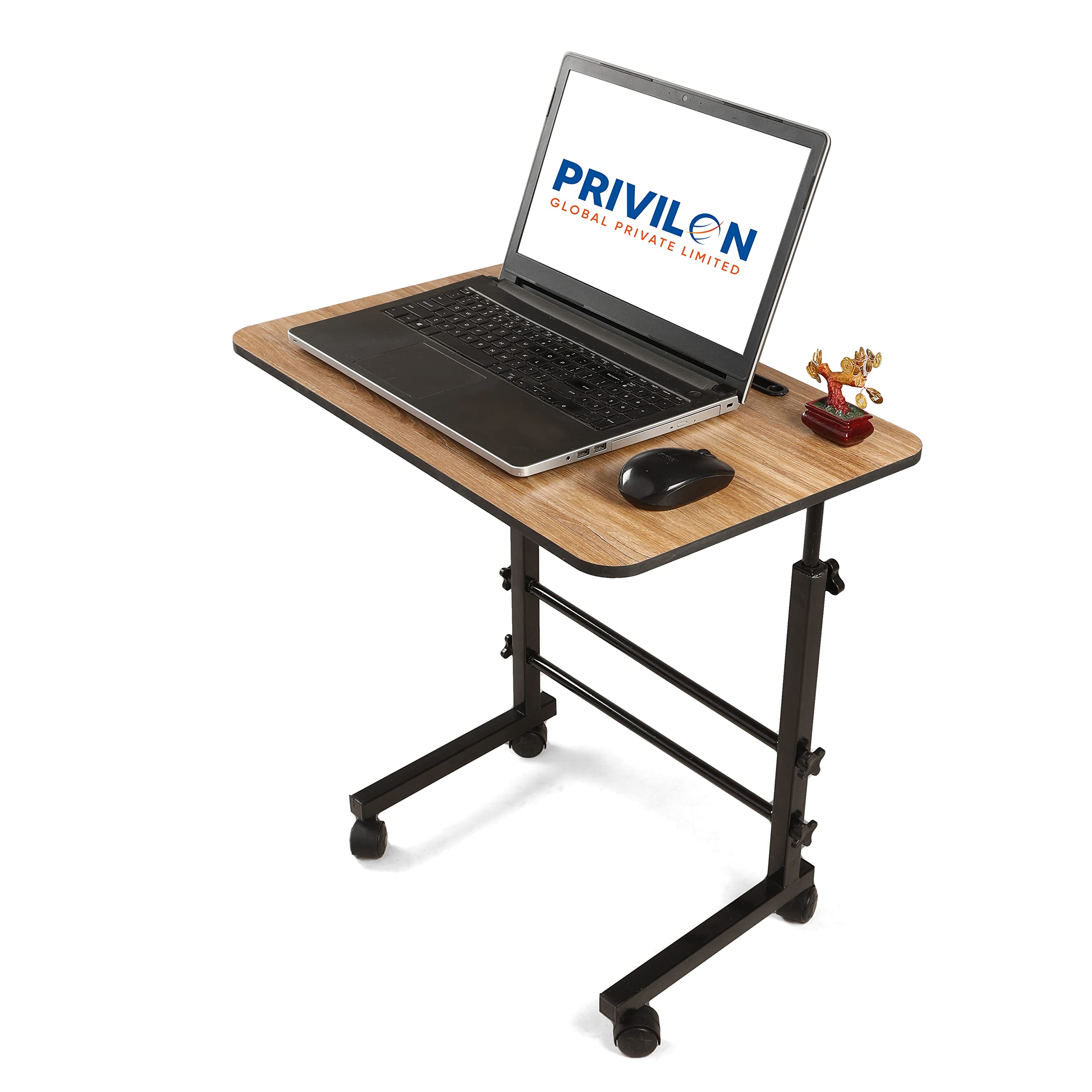 PRIVILON GLOBAL Multi-Purpose Laptop Table, Study Table| Bed Table| Adjustable Height, Work Form Home | Diy Table, Easy To Assemble, Engineered Wood, Wood Table Black Leg, 60 Cm, 40 Cm) (B0C3W715BK) Amazon Price History, Amazon Price Tracker
