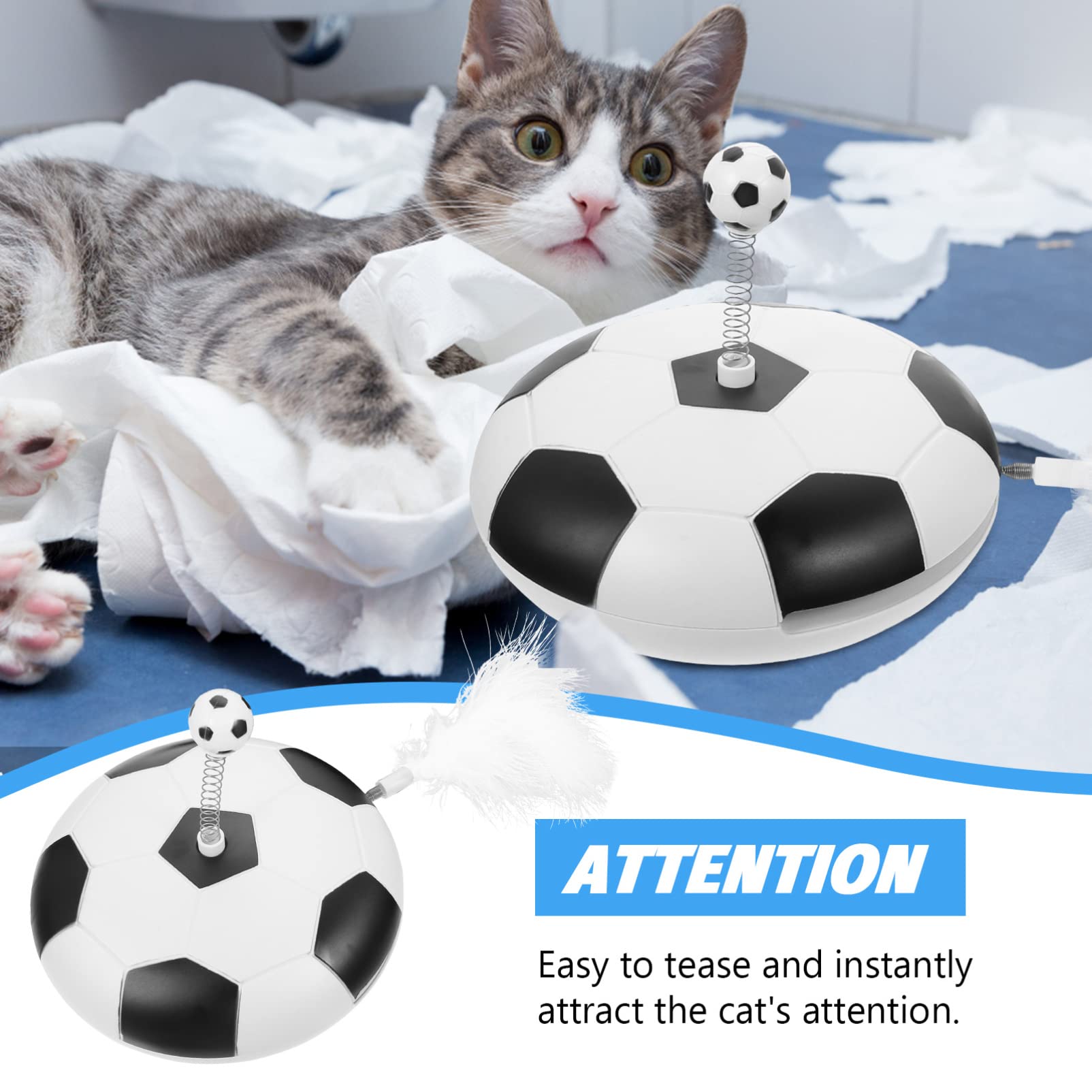 Happyyami Automatisches Katzenspielzeug Mit Geräuschfunktion Interaktives Federspielzeug Für Kätzchen Und Katzen Fördert Aktives Und Schützt Möbel Für Stundenlangen Spaß