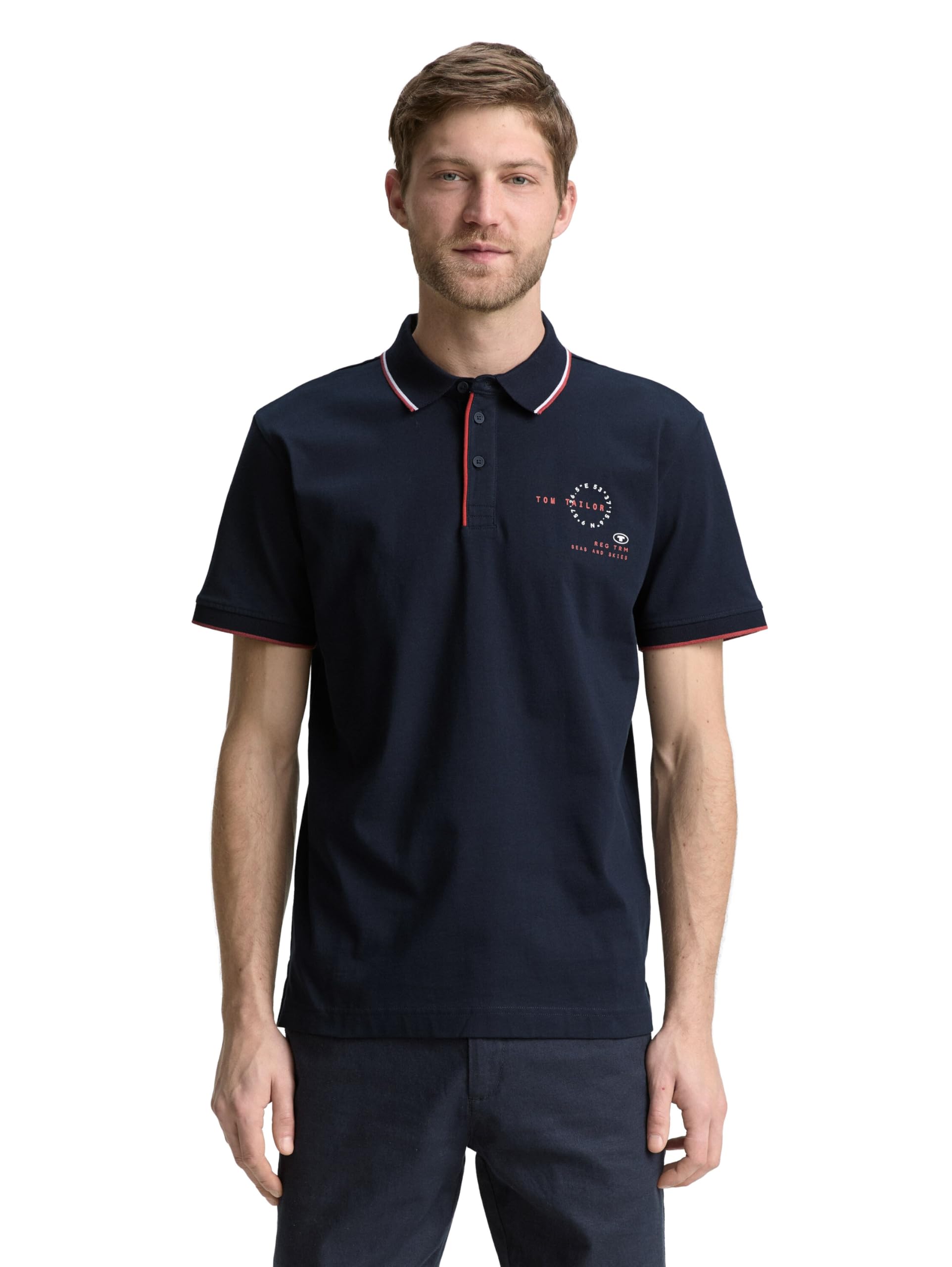 Tom Tailor Herren Poloshirt in Unifarben