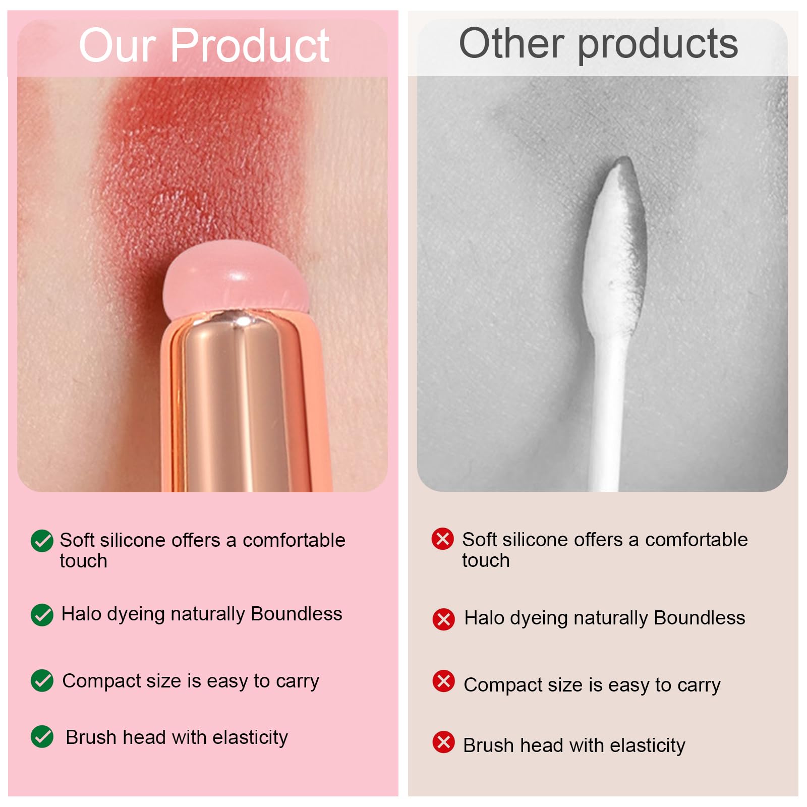 Rossetto Applicatore Silicone Lip Brush Make Up Brush Silicone Pennello Correttore Trucco Pennelli Testa Rotonda Lip Brush