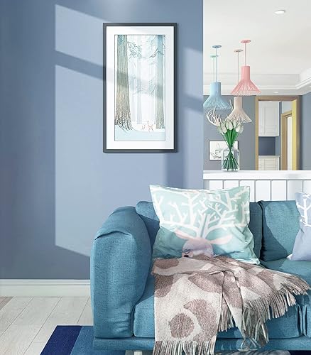 Miniatura 2 de Safiyya - Papel tapiz liso de color gris azulado, autoadhesivo, removible, para decorar paredes y muebles, rollos de vinilo de 393 x 17.7pulgadas