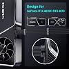 Cable de extensión de alimentación GPU PCIE 5.0 16Pin 12VHPWR, adaptador macho 16Pin(12+4) a hembra 2X8Pin, diseñado para Geforce RTX 4070 4070Ti Super 5090 5080 5070Ti - 13 pulgadas, negro 7