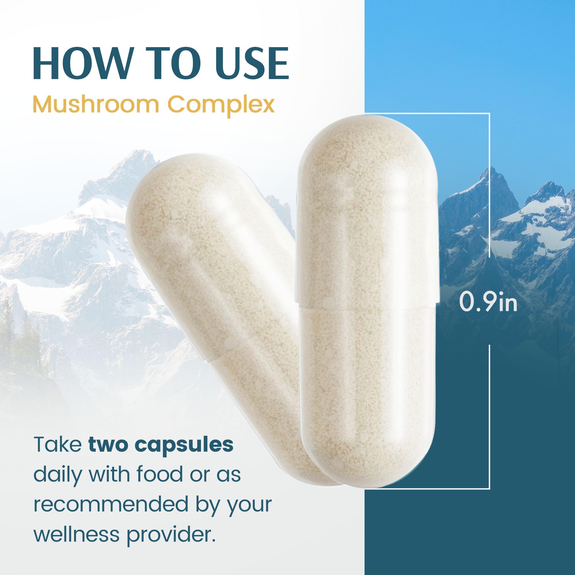 Vykee Nutrition Mushroom Complex Lion's Mane, Reishi & Cordyceps, 1,400 mg — Amazon image 5