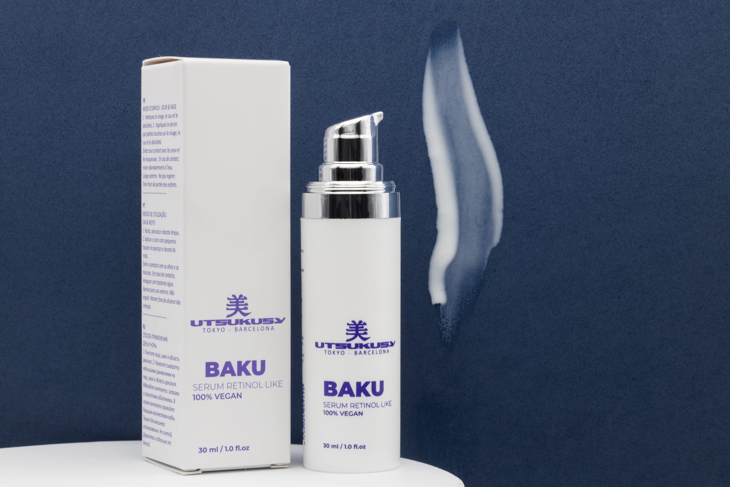 Retinol Baku Gesichtsserum - Anti-Aging mit Bakuchiol - Sanft & Feuchtigkeitsspendend - Vegan & Parabenfrei - Für alle Hauttypen - 60 g