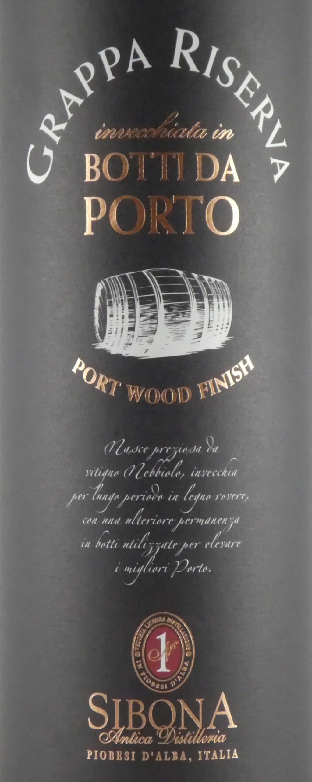 Distilleria Sibona Grappa Sibona Botti Da Porto - 500 ml