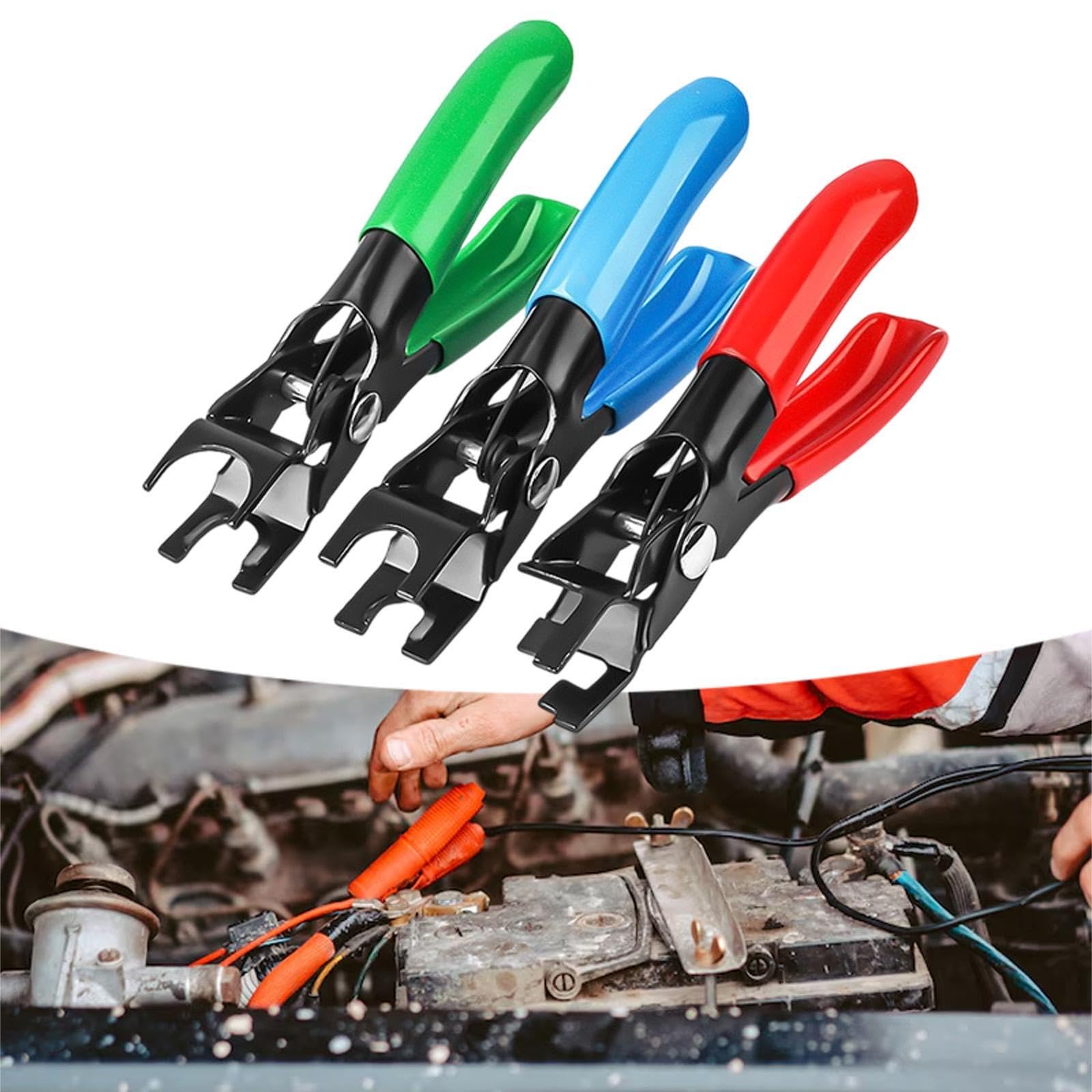 3 Pieces Car Water and Fuel Pipeline Clamp Plier Set for Auto Maintenance and Repair