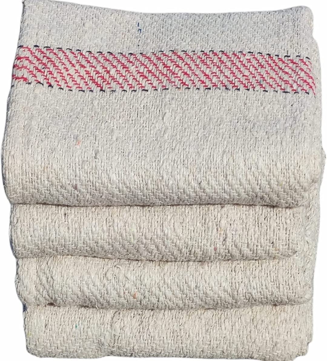 Cotton Floor Cleaning Cloth/Floor Duster/Pocha, 300 GSM (Off White, Large Size, 28x28 inch) - Pack of 4