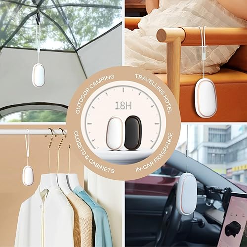 Miniatura 7 de Mini difusor de viaje para aceites esenciales, multifuncional, sin agua, mini difusor de aromaterapia para automóvil, para habitación, oficina,