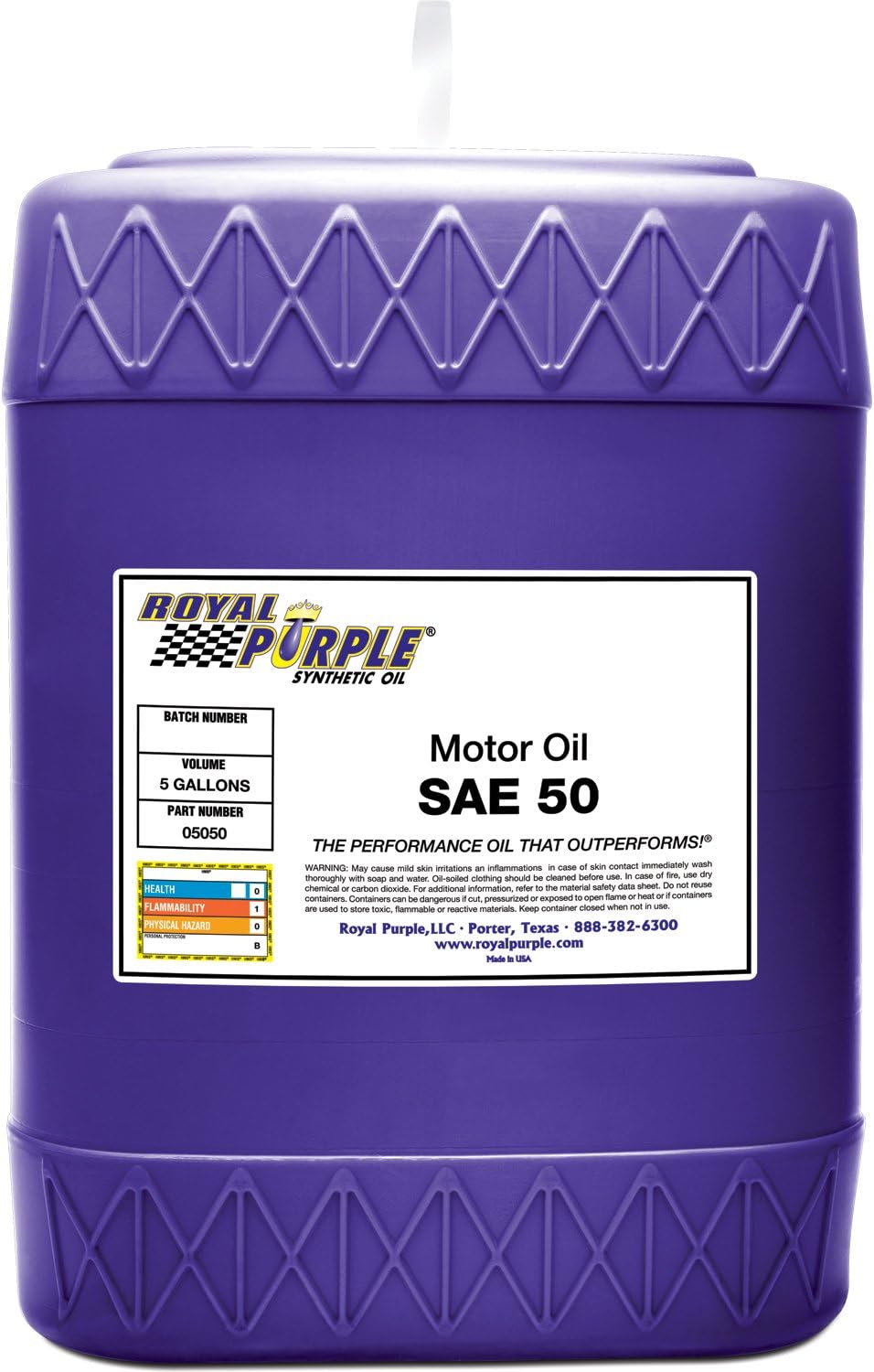 Royal Purple (06050-6PK API-Licensed Heavy Duty SAE 50 High Performance Synthetic Motor Oil - 1 Quart, (Case of 6)