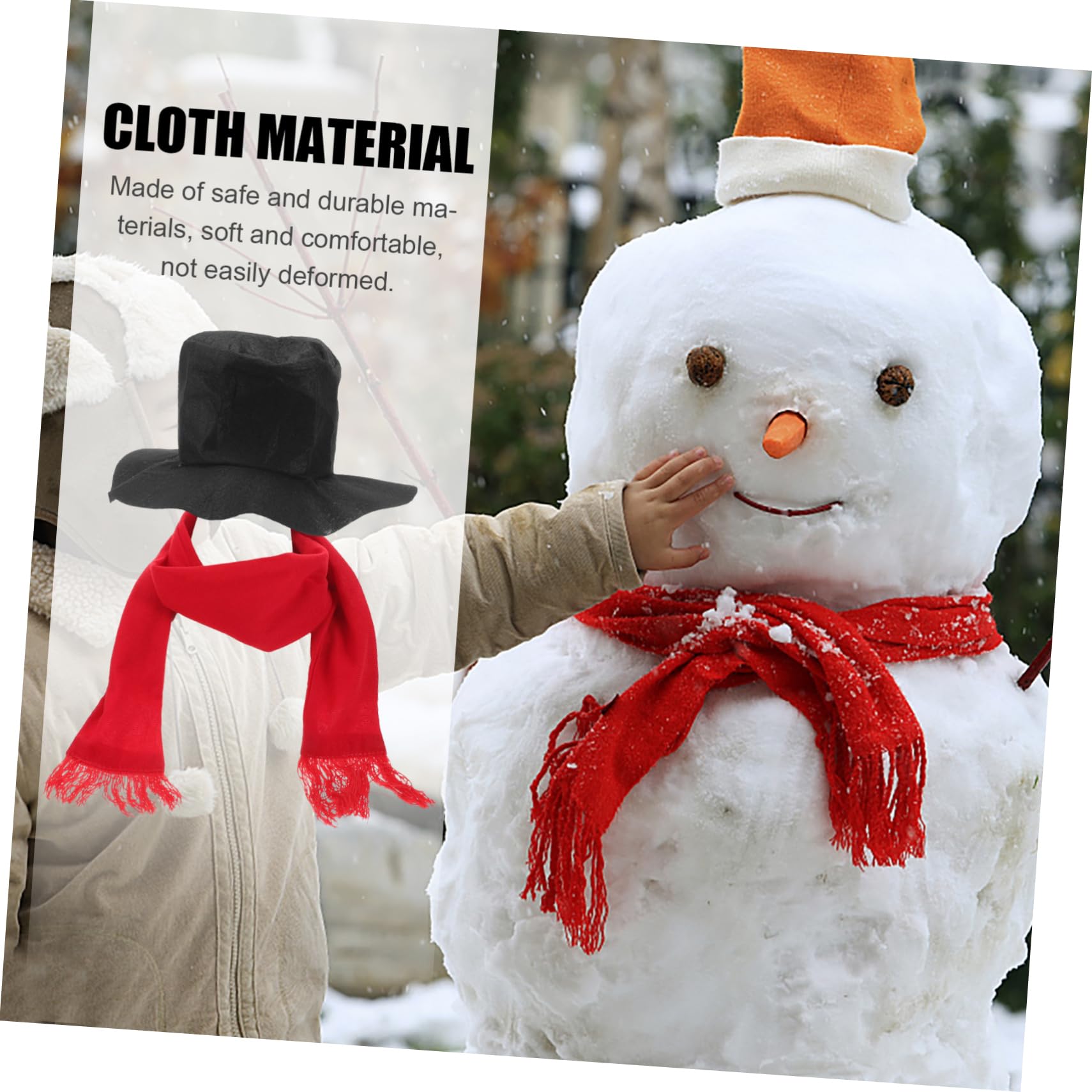 Zerodeko 2 Sätze Weihnachtskostüm Outfit Weihnachts-Schneemann-Kostüm drinnen Weihnachtsdekorationen eisig weihnachtsschneemann requisiten weihnachtsschmuck schneemann selber machen hölzern