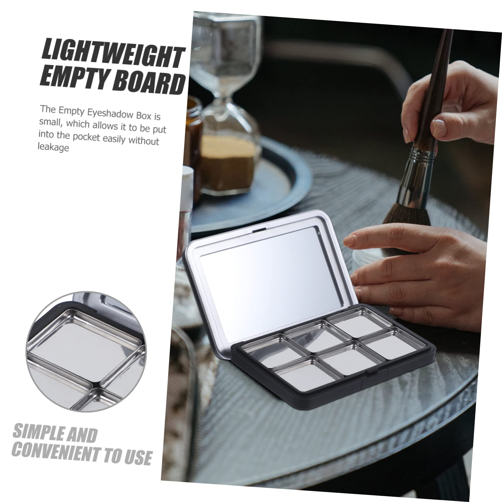 ORFOFE Set 2 Palette Vuote per Ombretti e Fard, Contenitore As Leggero, Riutilizzabile, per Fai da Te e Esposizione Cosmetici