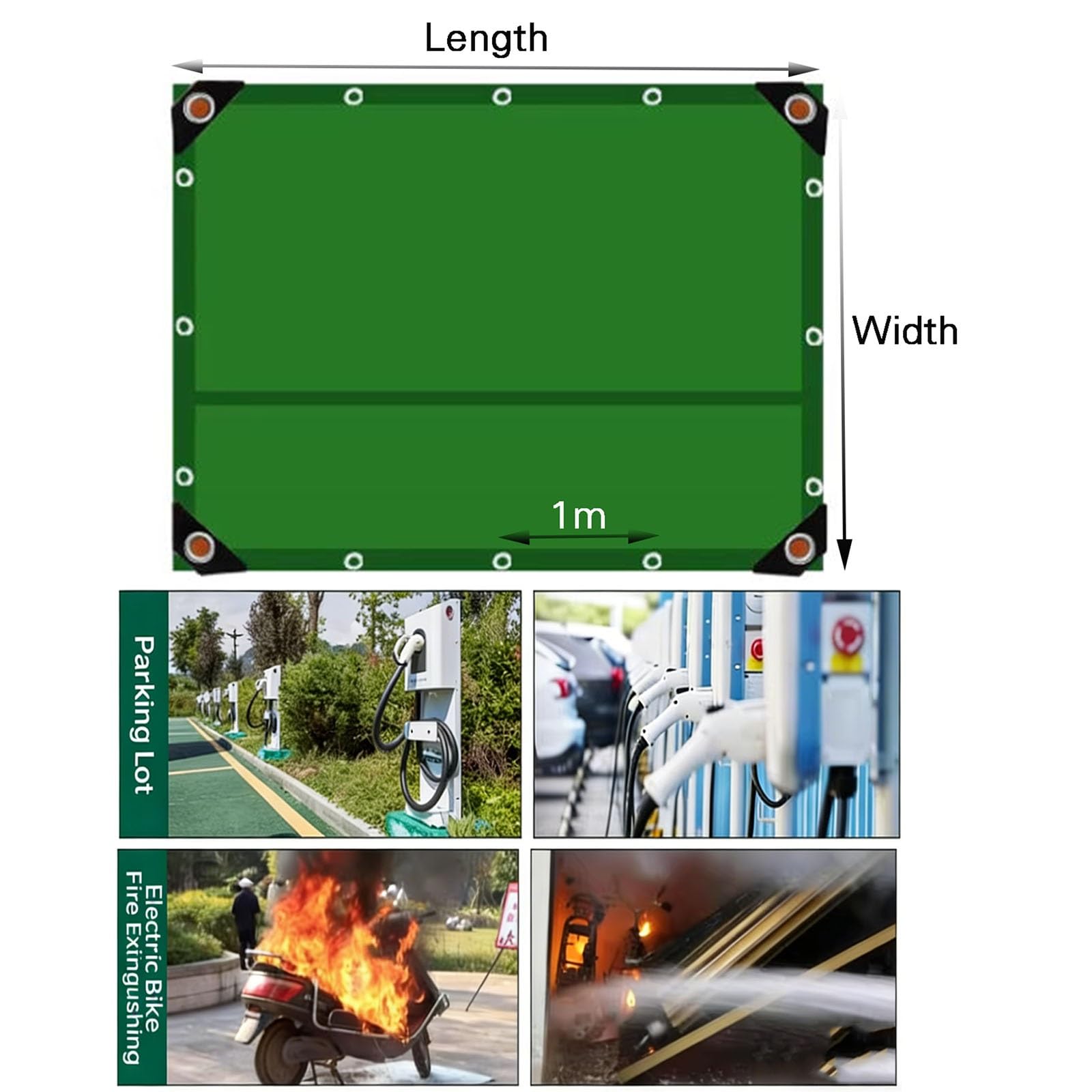 Couverture de soudage en fibre de verre découpable avec œillets, tapis ignifuge résistant à la chaleur pour la protection de soudage industriel, soudeurs de poêle à griller