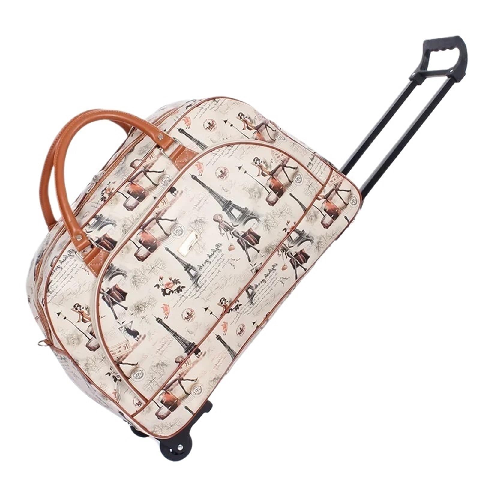 Maleta de Viaje con Ruedas, Bolsa de Viaje, Equipaje de Mano, Maleta con Ruedas Impermeable, Bolsa de Viaje con Ruedas de Gran Capacidad, Bolsa de embarque(Color-01)