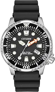 Citizen Promaster Dive Eco-Drive Watch, 3-Hand Date, ISO Certified, Luminous Hands and Markers, Rotating Bezel