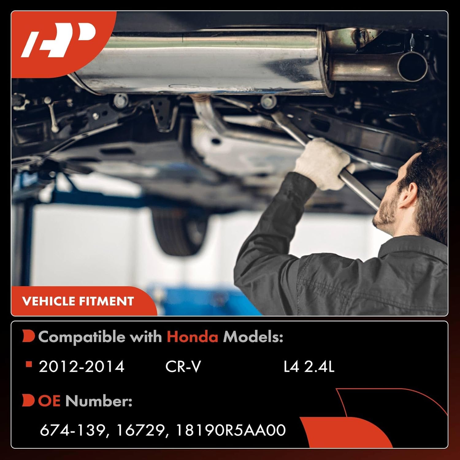 A-Premium Front Catalytic Converter Kit Direct-Fit Compatible with Honda CR-V CRV 2012 2013 2014 2.4L, EPA Compliant, Replace# 18190R5AA00