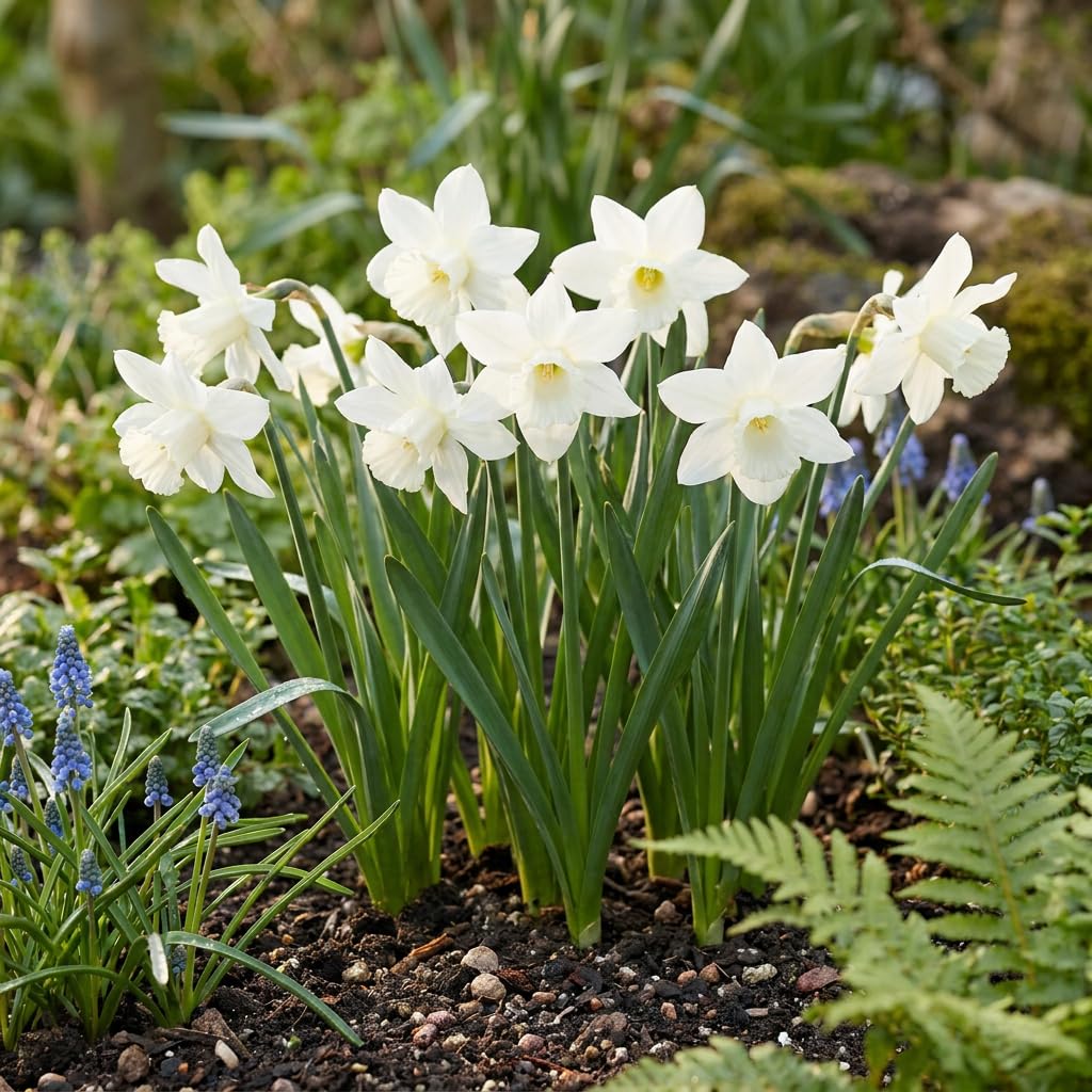 Green boutiQ - 60x Narcissus Triandrus Thalia - Narcisse 'Thalia' - Blanc - Floraison printanière - Calibre 10/12