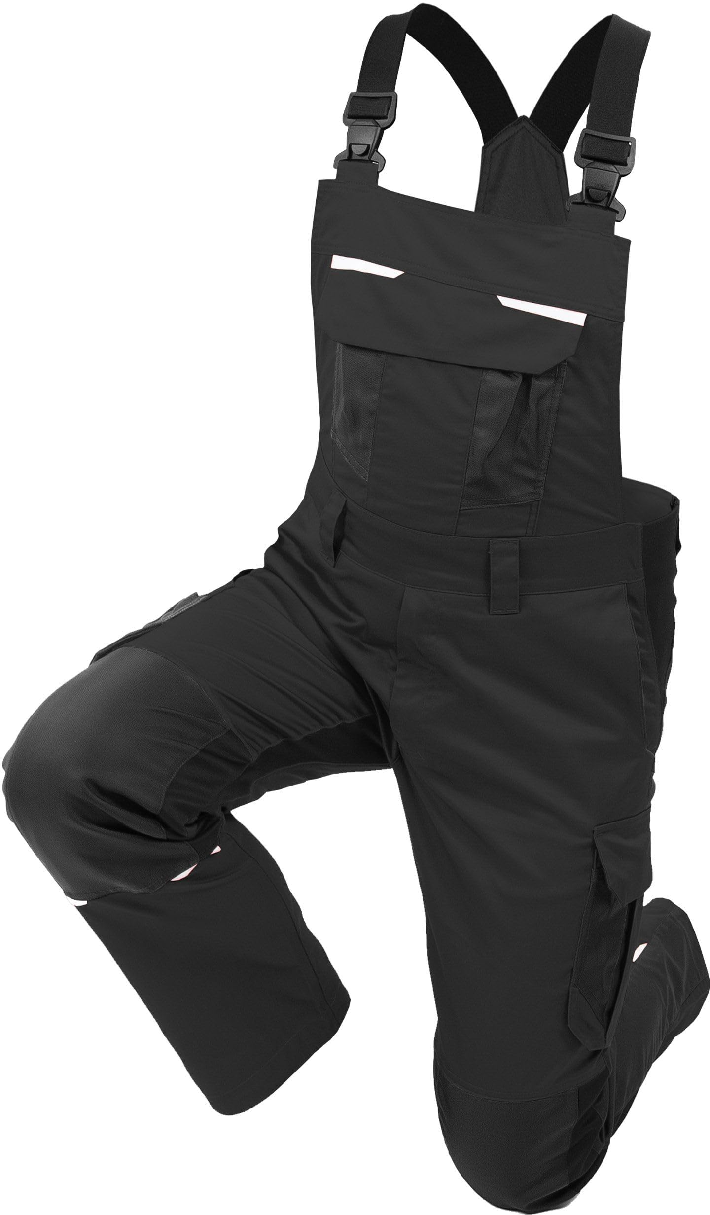 Qualitex iND - Salopette cargo da lavoro stretch Flex Workwear da uomo Premium