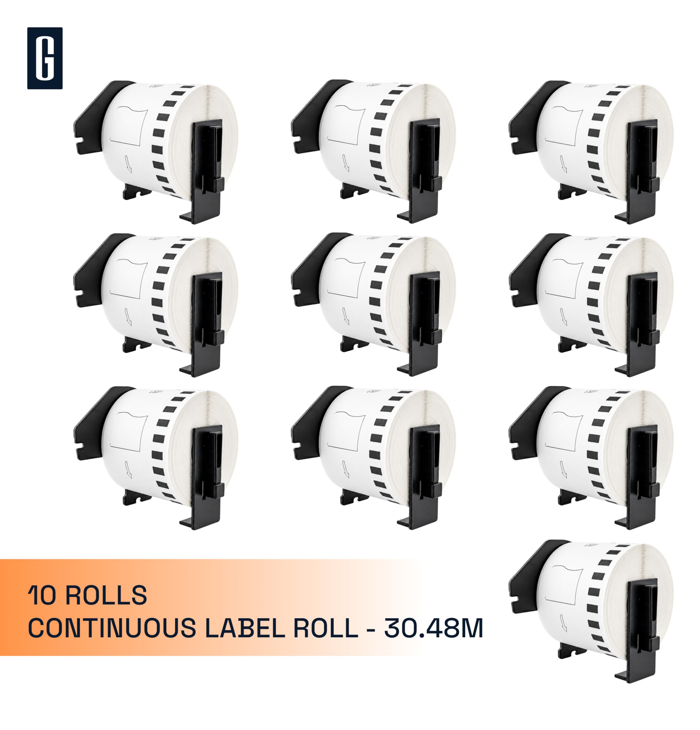 GROF 10 rotoli di etichette per spedizione, 62 x 100 mm, 800 etichette per rotolo (8000 etichette in totale), compatibili con stampanti Brother QL, etichette termiche autoadesive