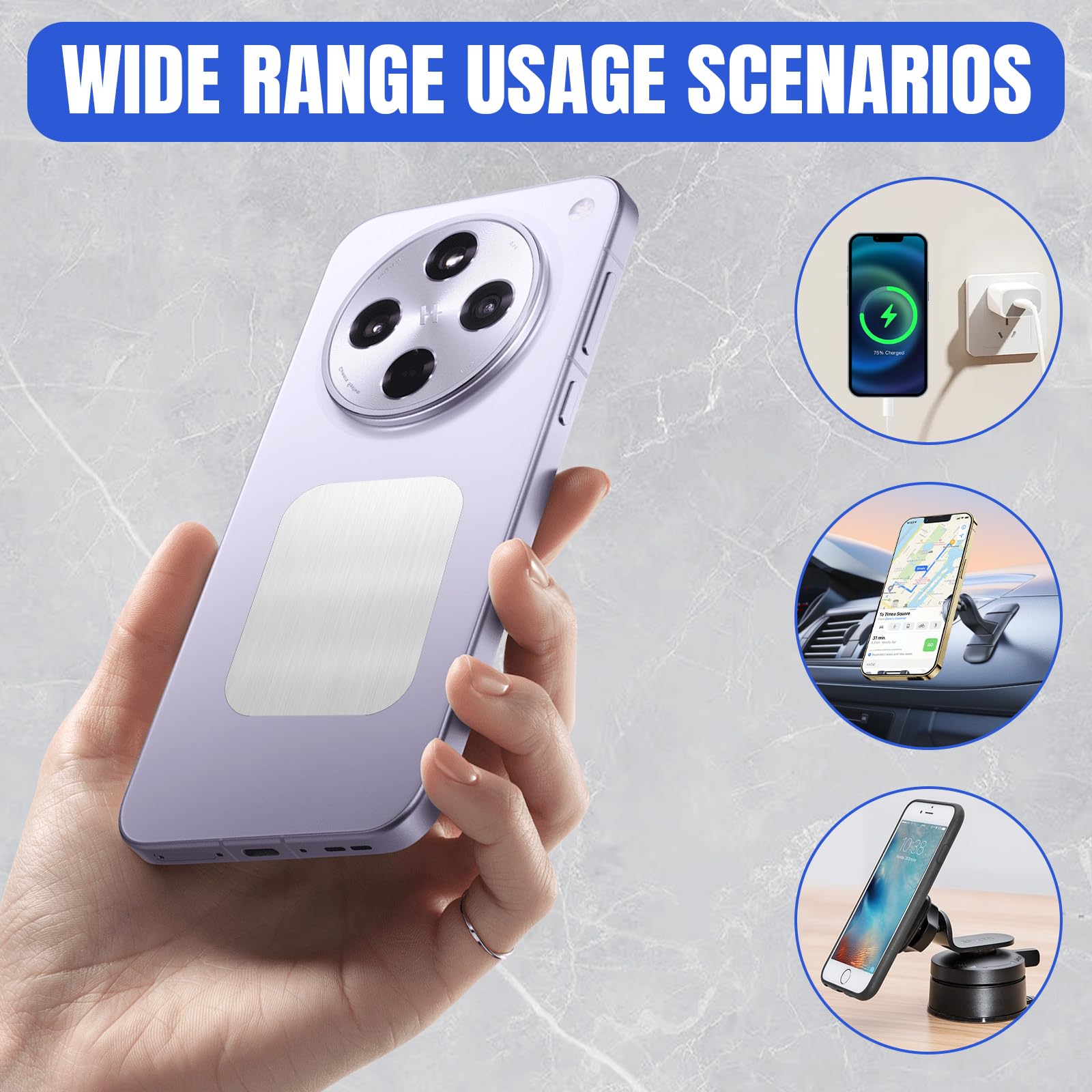 20 sztuk metalowych płytek na magnesy, metalowe płytki, samoprzylepne, metalowe płytki na telefon komórkowy, kwadratowe metalowe płytki, metalowe płytki samoprzylepne, do uchwytów na telefon