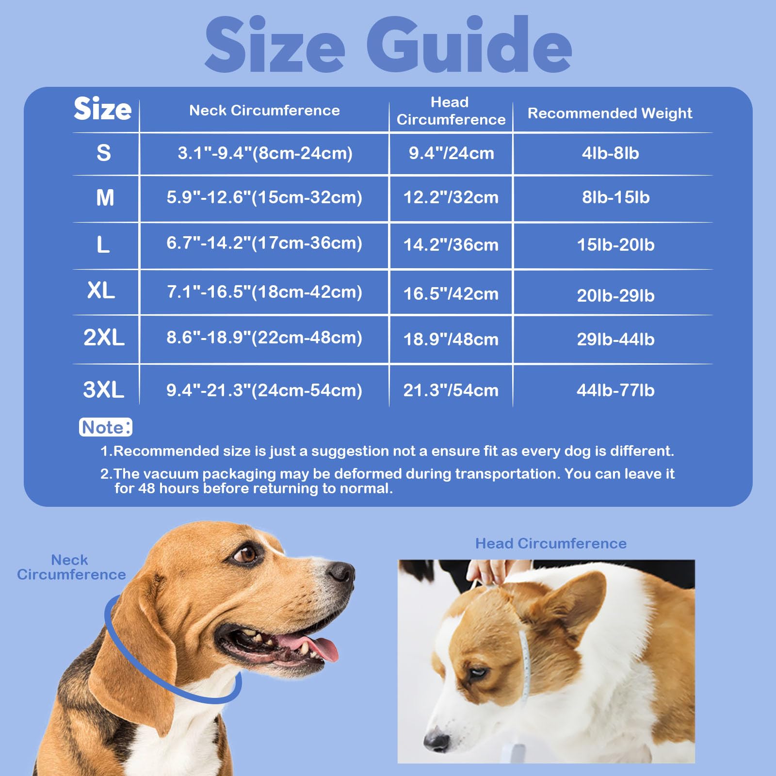 Condition photo showing New/Like New for idomik dog recovery collar, waterproof soft dog cone after surgery, comfy protective elizabethan collar alternative for dogs cats, adjustable pet neck donut cone anti-licking biting wounds,navy,xl