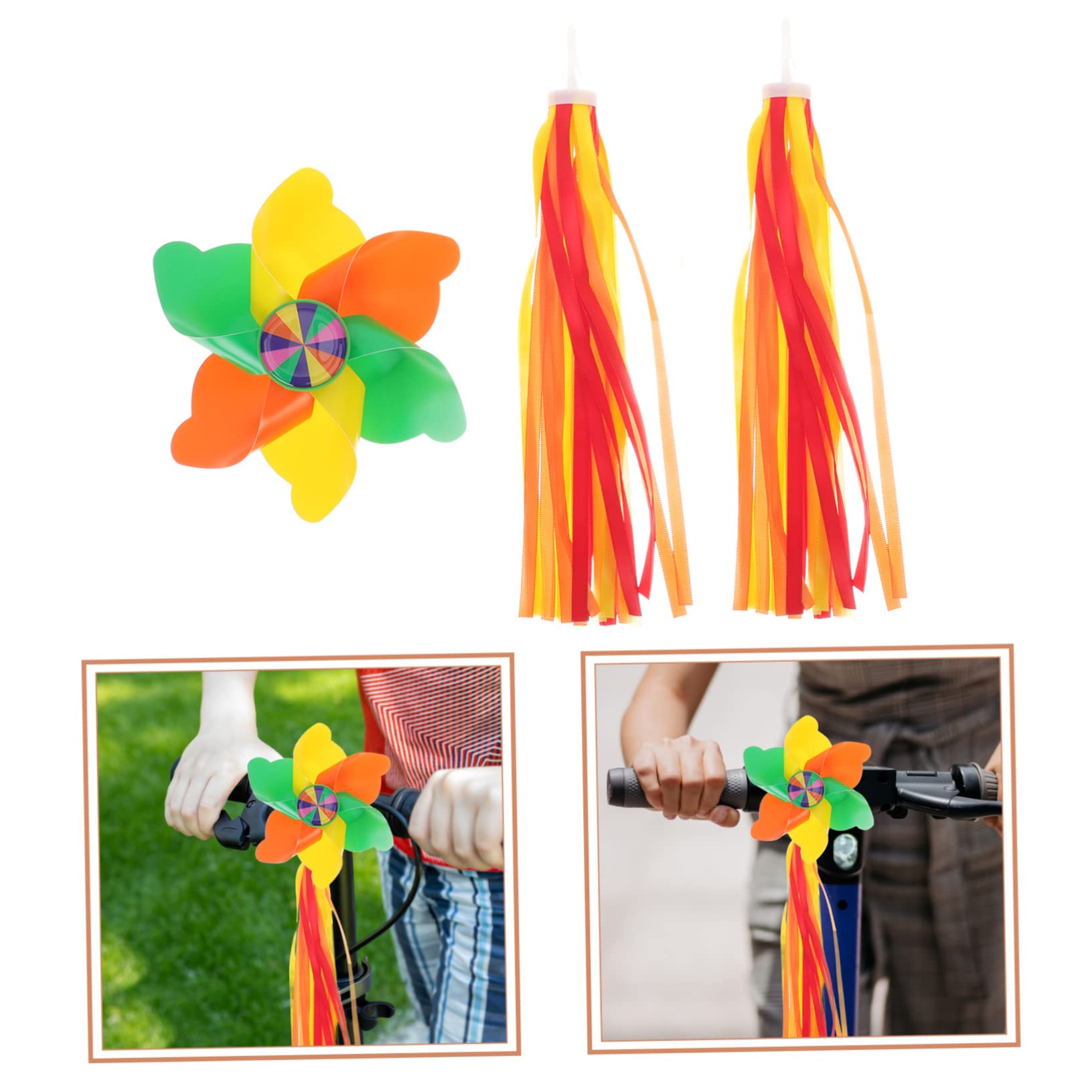 TOYANDONA 1 Set Bike Streamers Fun Handlebar Ribbons for Scooters and Bicycles Durable Bike Accessories for Present for Birthdays and Holidays