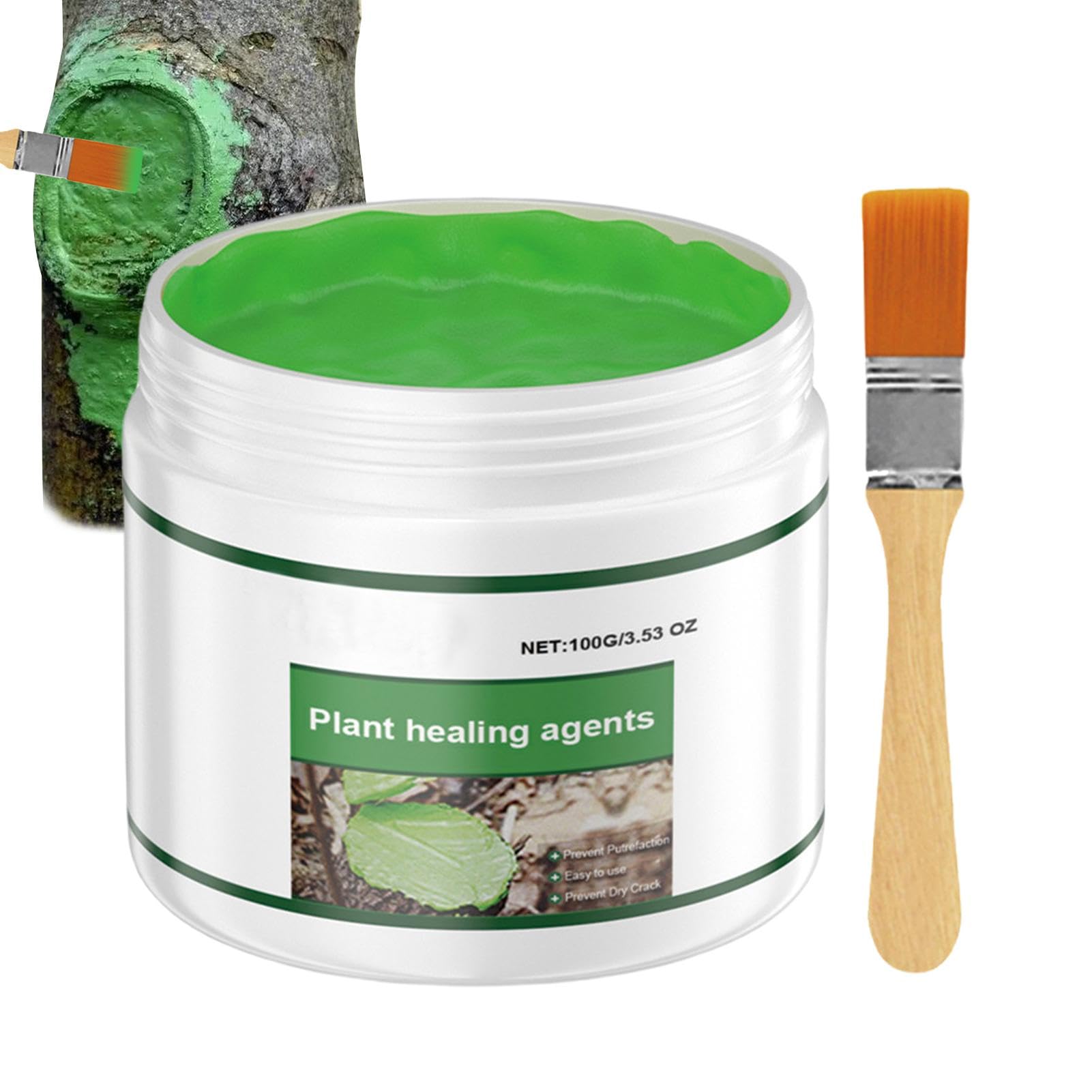 Tree Wound Sealer - 100g Professional Tree Grafting Repair Agents | Plant Wound Healing Agent | Tree Wound Dressing with Brush | Natural Tree Wound Sealer Repair Dressing