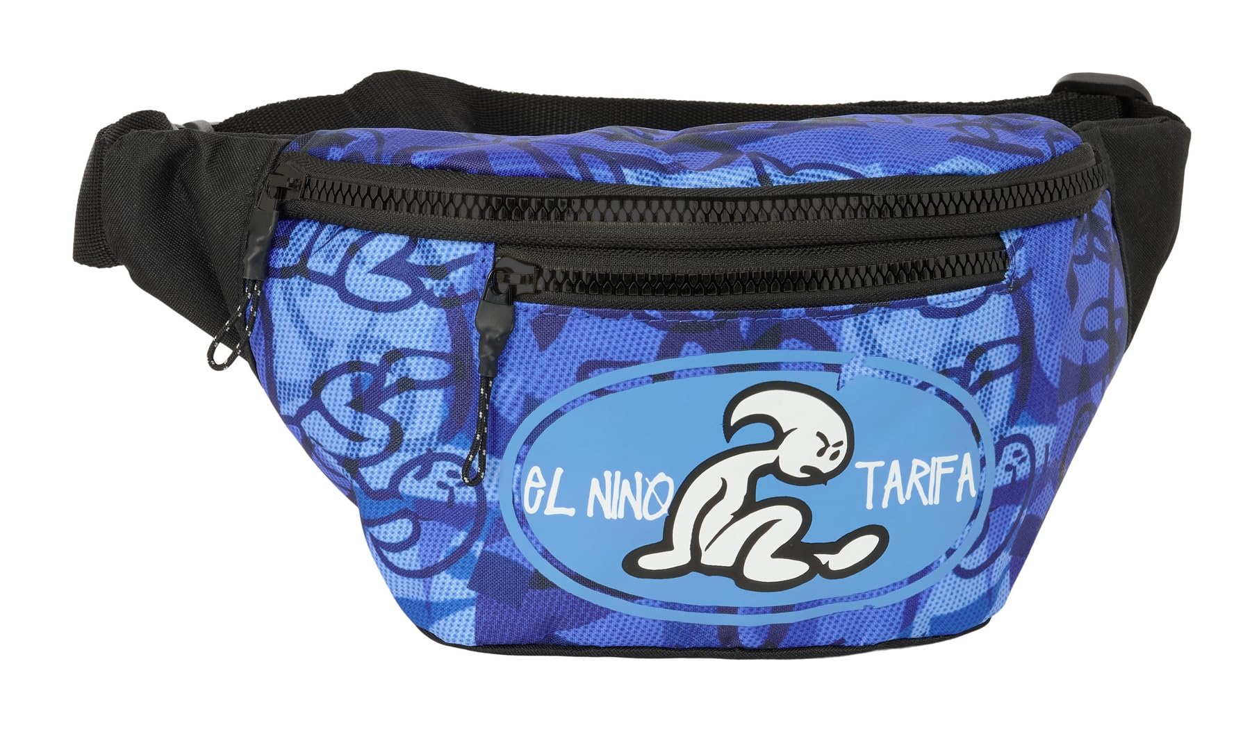 Safta El Bambino Roller Portafogli Extrascolastici - Valigetta Portatodo 38x28 Cm - Tracolla Regolabile, Blu E Nero - 3