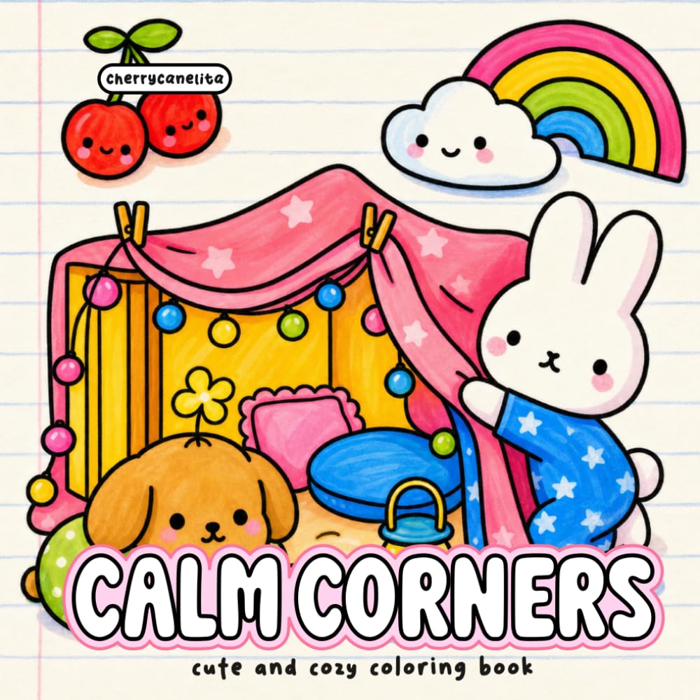 Calm Corners: A Relaxing Coloring book of Cozy Home Moments
