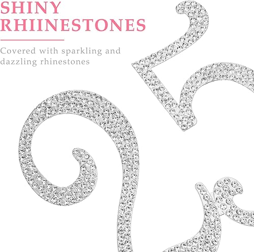 Miniatura 3 de Amosfun Decoración para tartas de cumpleaños número 25, decoración de aniversario, decoración para pastel de 25 años, fiesta de cumpleaños o