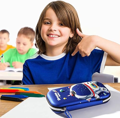 Miniatura 7 de Estuche para lápices para niños con dibujos animados 3D, estuche para bolígrafos para escuela, niños, estudiantes, papelería, astronauta, azul