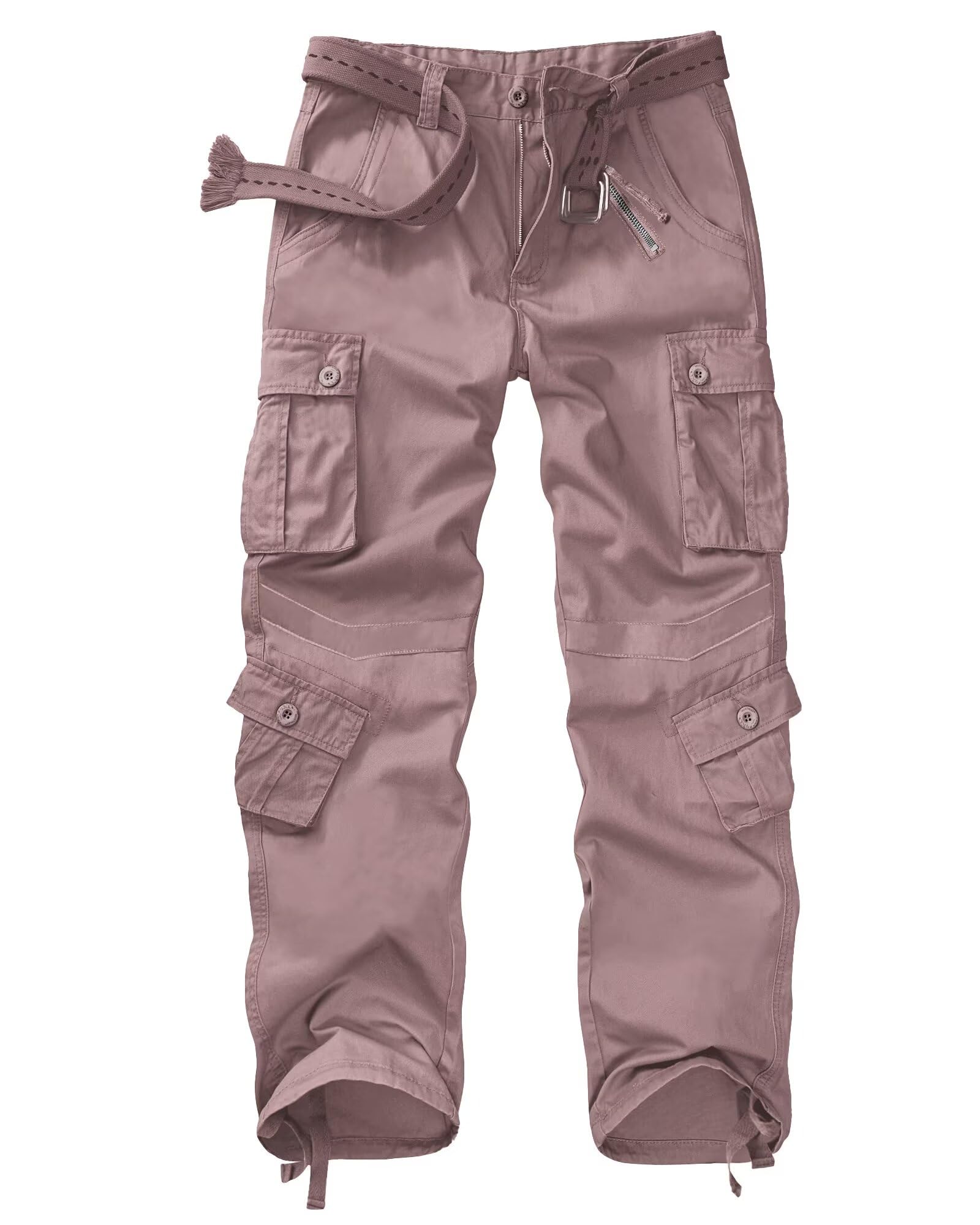 TRGPSG Womens Casual Combat Cargo Pants Cotton Outdoor Camouflage Military Multi Pockets Work Pants