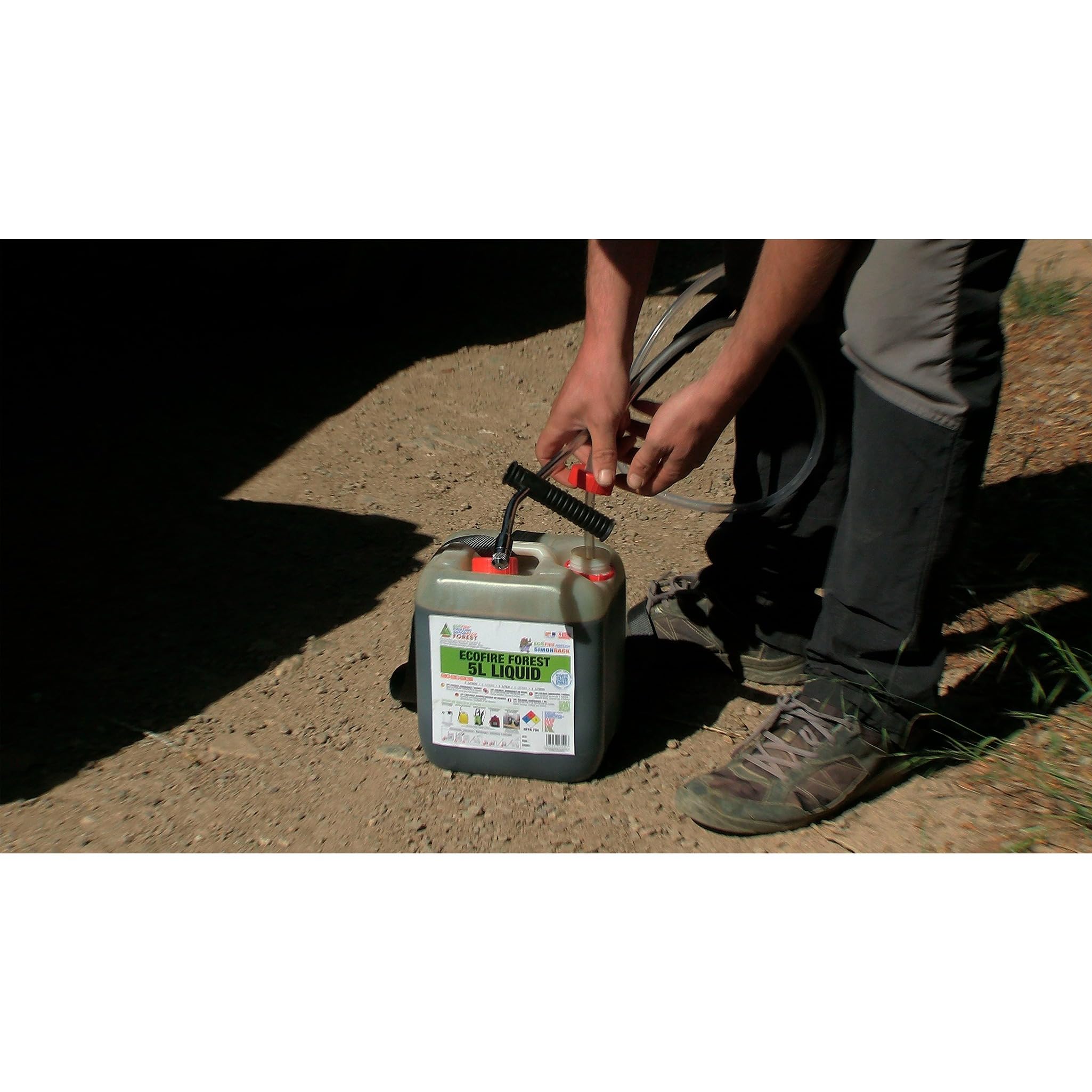 ECOFIRE Fighting Pack Equipo Extinción de Fuegos AB, Pulverizador Sistema Hidroneta, Cincha, Forest 5L