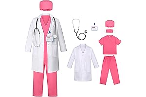 Kids Doctor Costume Doctor Lab Coat for Kids Doctor Lab Costumes for Boys Girls 3-12