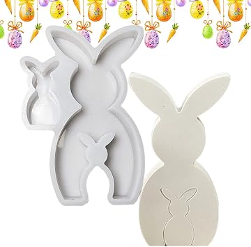 Easter Bunny Mold Bunny Plaster Cement Centerpiece Art