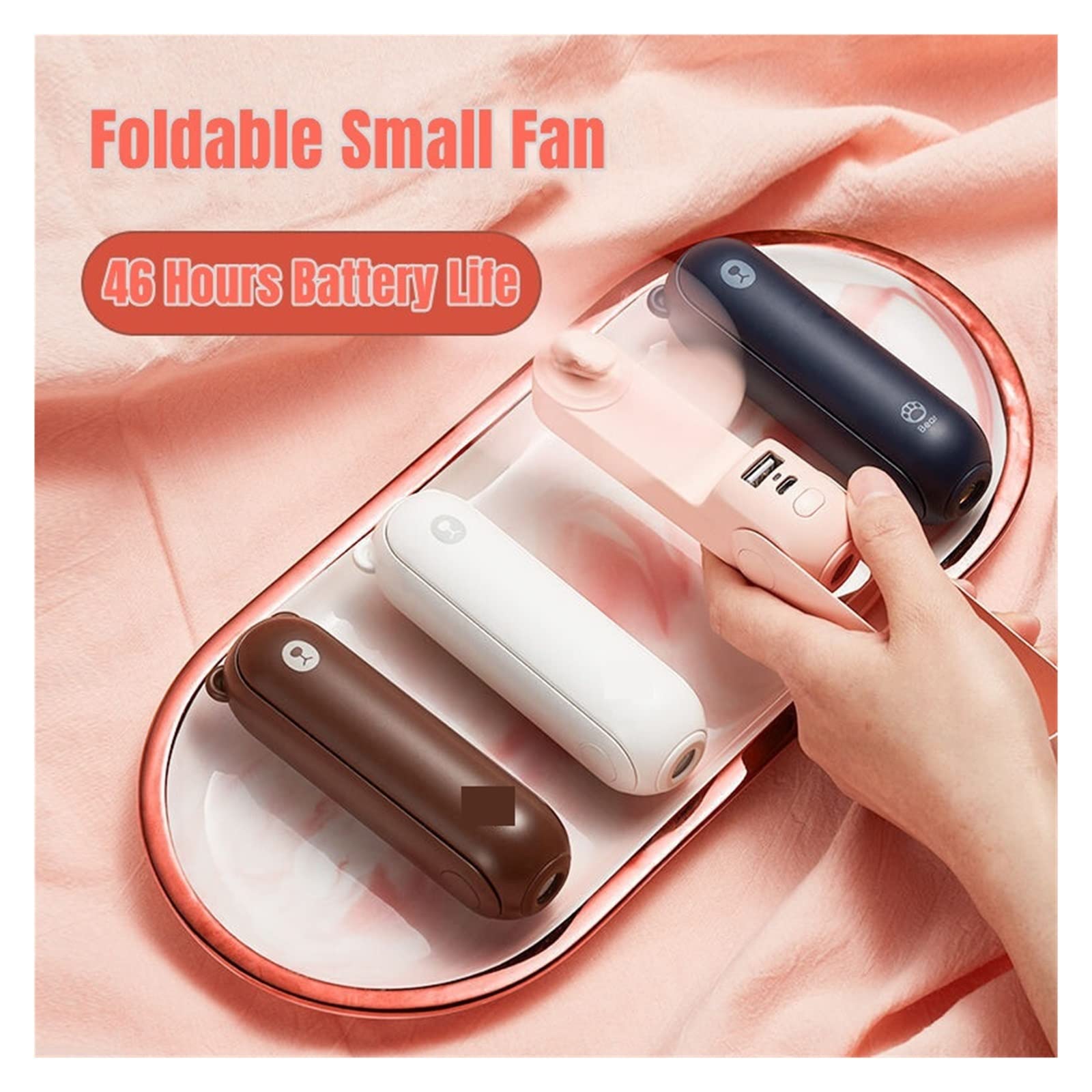 Feng Shui, Mini ventilatore USB portatile portatile ventilatori elettrici portatili ricaricabili silenzioso tasca di raffreddamento con luce forte vento
