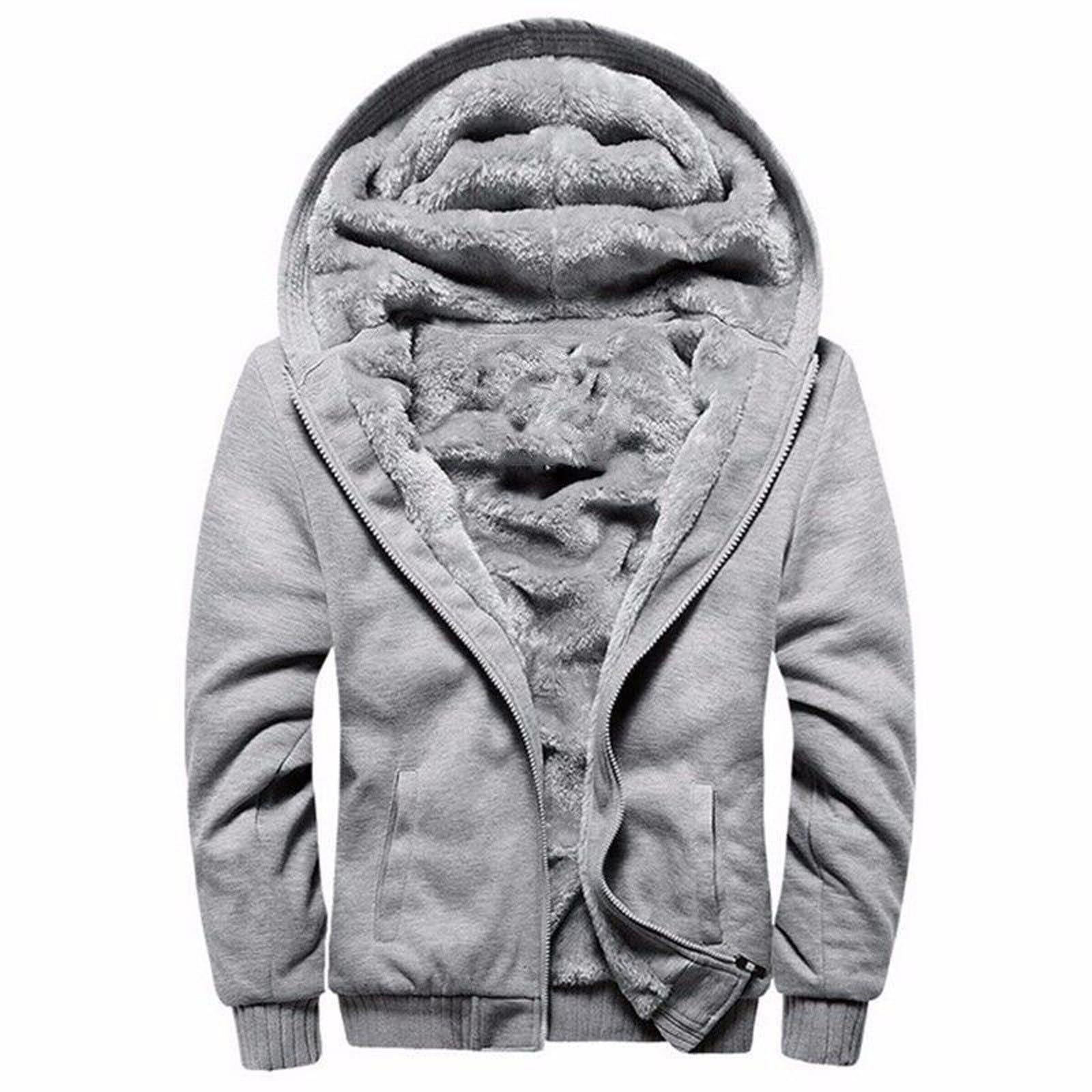 Męskie bluzy z kapturem polarowa bluza z kapturem zapinana na zamek błyskawiczny kurtki z podszewką sherpa z długim rękawem grube ciepłe płaszcze na co dzień zima z kapturem odzież wierzchnia