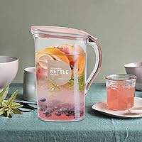 Vista 8 de Coloch Paquete de 2 jarras de agua de plástico de 2 cuartos de galón con tapa abatible, recipiente de agua delgado transparente para puerta