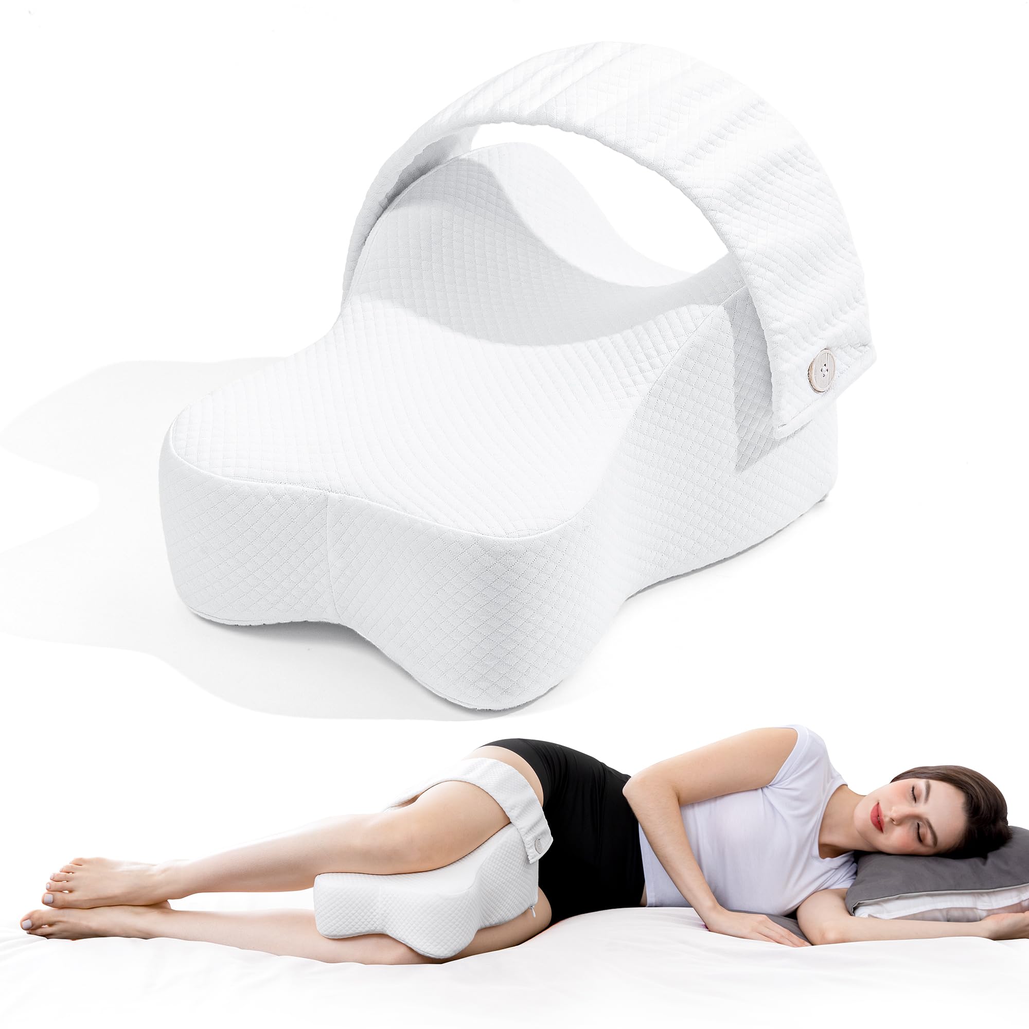 UJPFEO Knee Pillow for Side Sleepers Leg Pillows for Sciatica Knees HIPS Joints Between Legs Back Pain Relief