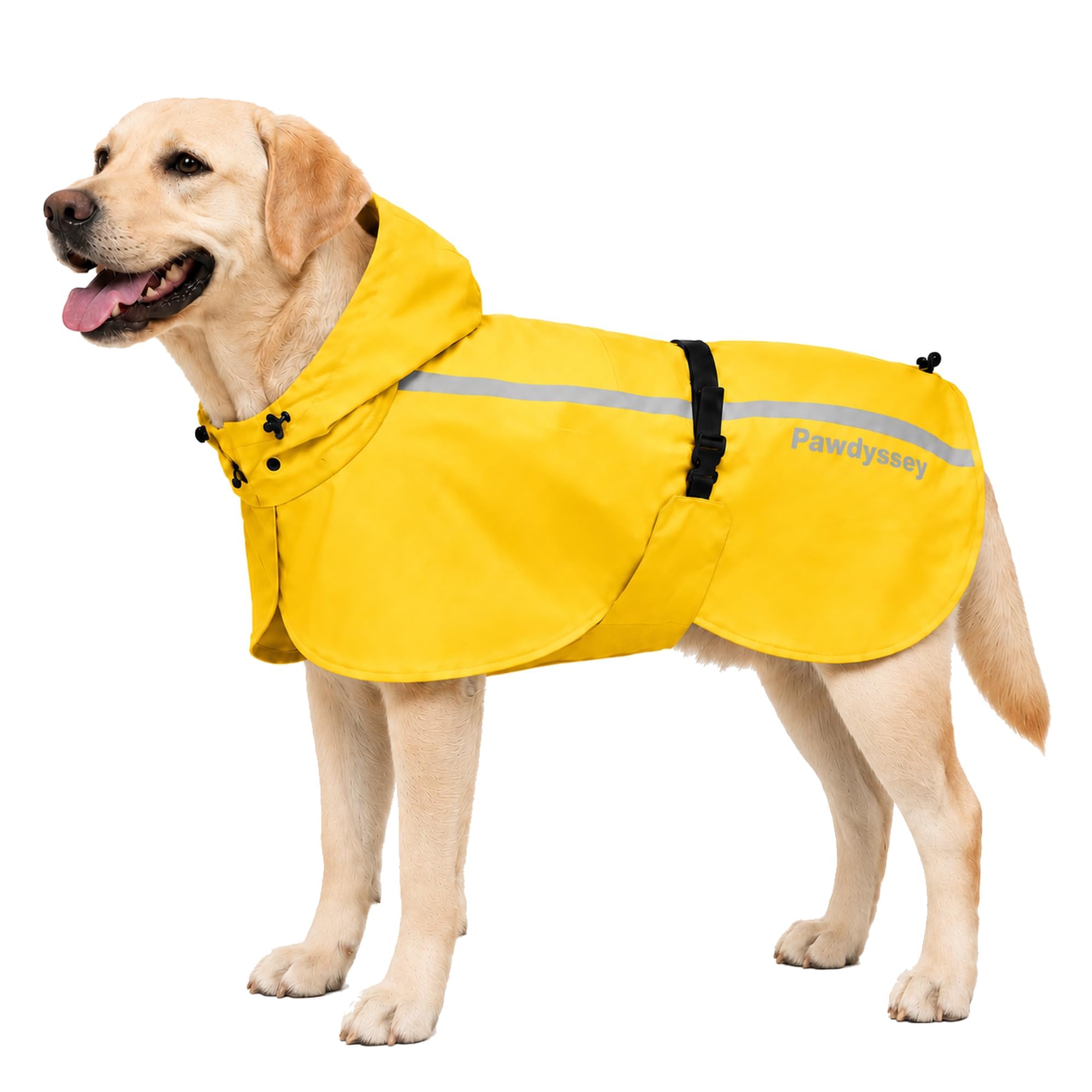 Photo 1 of Pawdyssey Dog Raincoat with Hood, Large