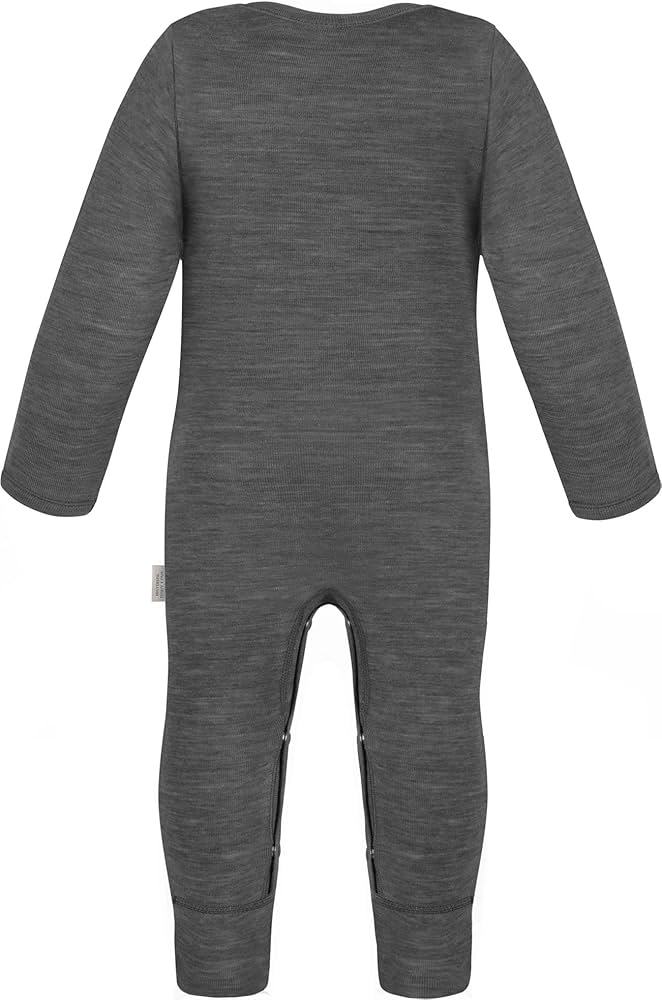 Baby Strampler Merinowolle Mit Füßen - 100% Merino Schlafanzug Unisex