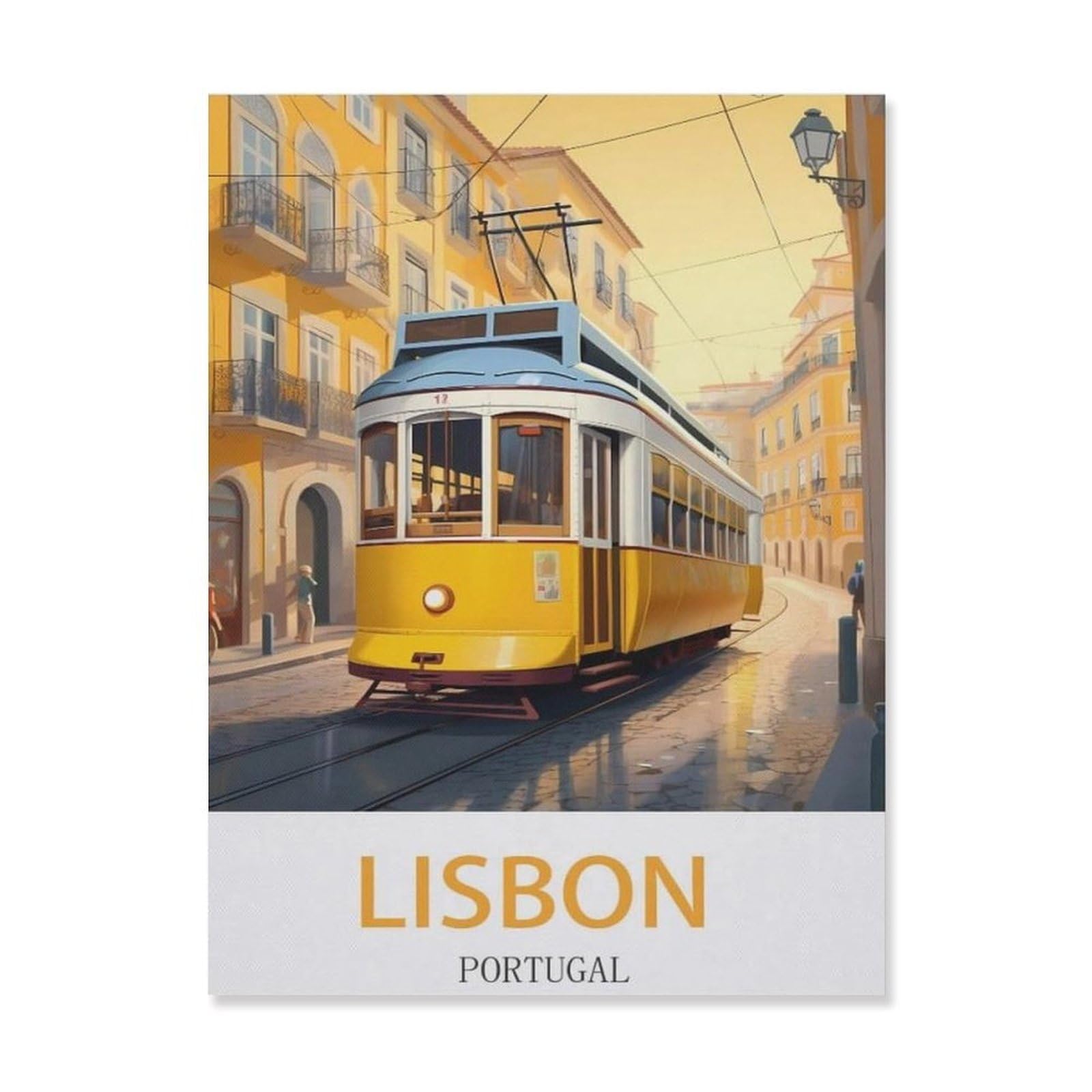 Lisbon Portugal，Funny Vintage Metal Tin Sign Kitchen Bathroom Office Garage Bar Cafe Restaurant Shop Cave Home Wall Decor Art Ideas Gift Tin Sign(15x30cm）6x12 inch-EG15