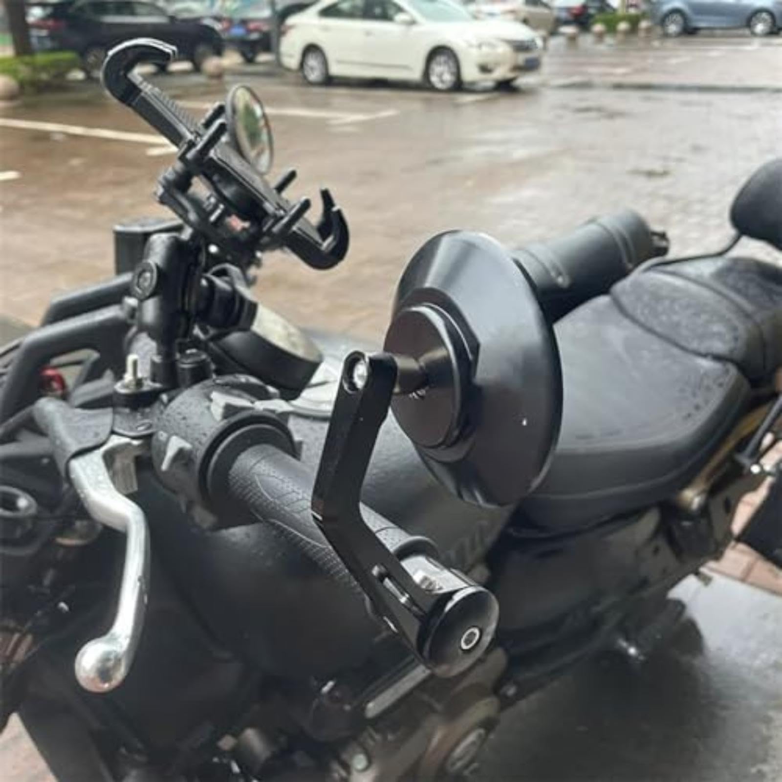 Lusterka tylne motocykla, dla Ducati, dla Scrambler 400 800 1100 2014-2019 1 para 7/8 22Mm koniec kierownicy Retro końcówka kierownicy lusterko wsteczne Cnc Lusterko wsteczne (Black)