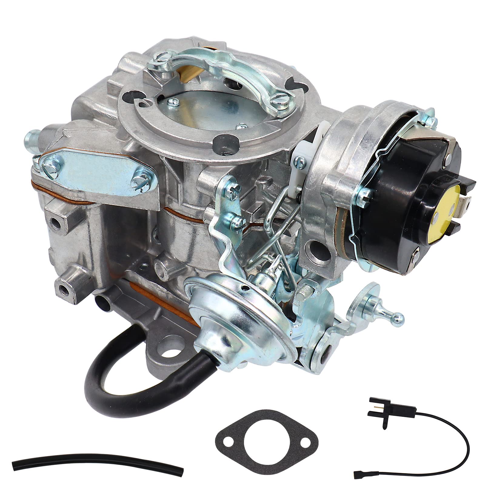 1 Barrel Carburetor For Ford Bronco Fairmont Granada Econoline 1965-1985 Ford F100 F150 F250 F350 4.9L 300 Cu 4.1L 250 Cu 3.3L 200 Cu Engine YF Carter Type Automatic Choke