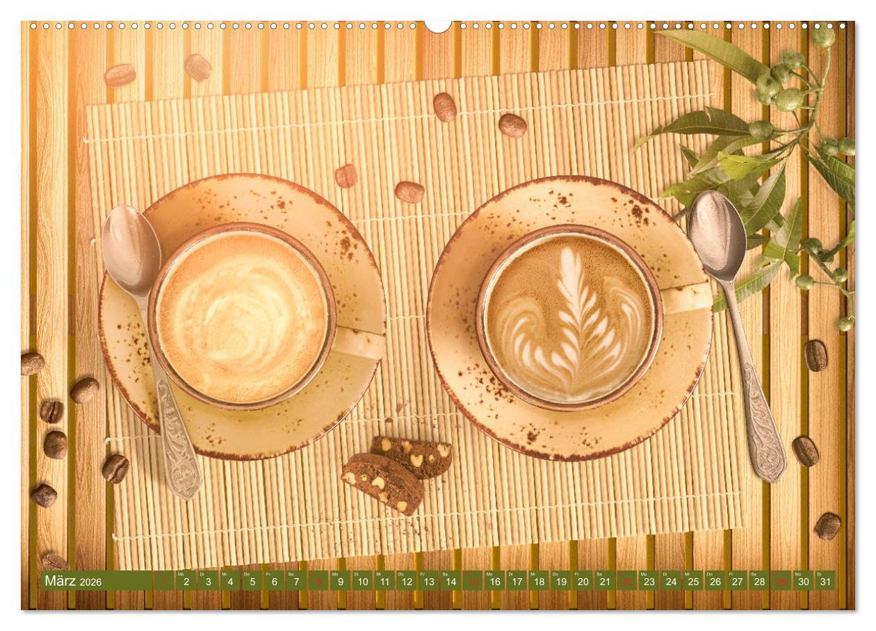 Auf einen Kaffee? (hochwertiger Premium Wandkalender 2026 DIN A2 quer), Kunstdruck in Hochglanz: Eine Einladung zum Kaffee trinken (CALVENDO Lifestyle)