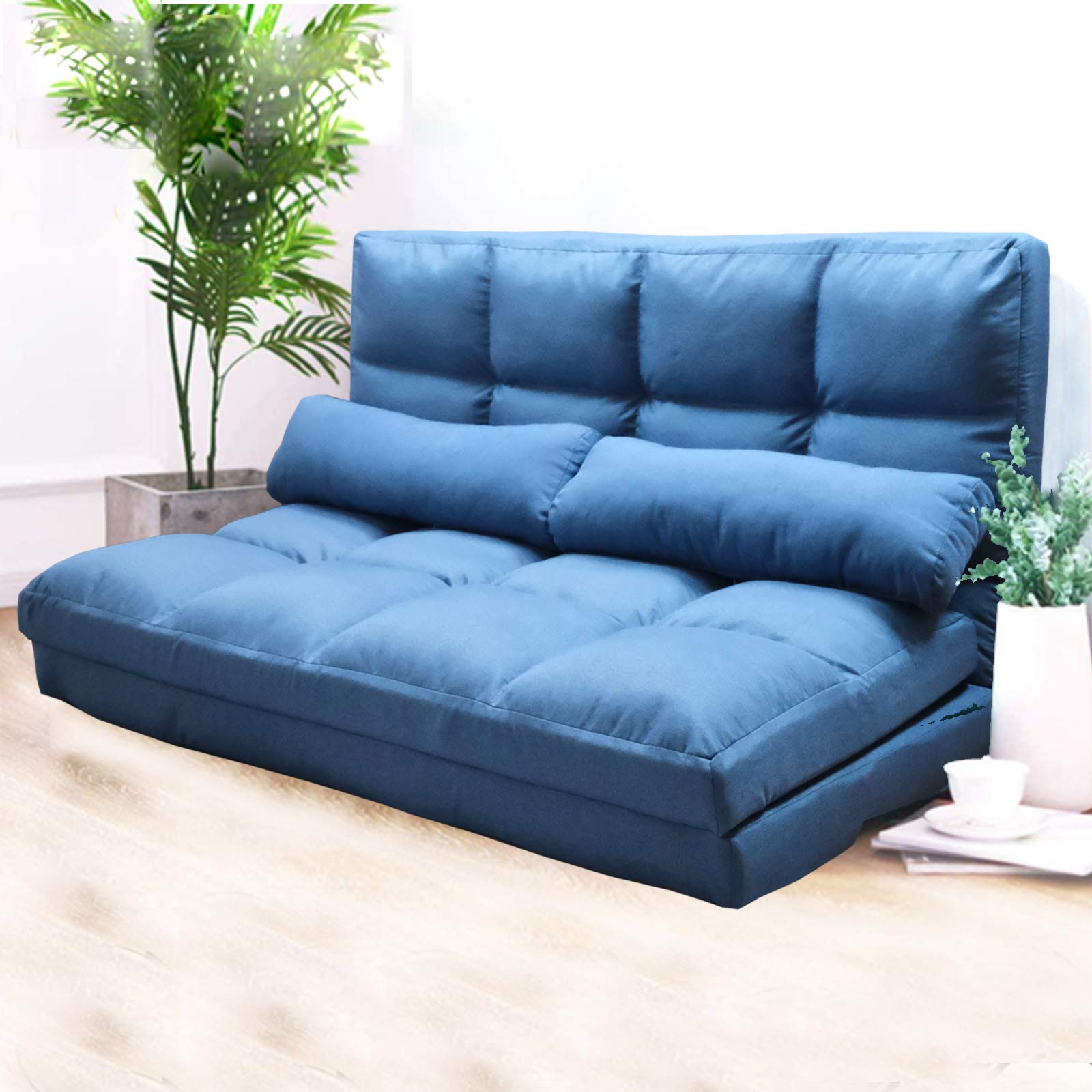 Buy Sofa Bed,Leisure Floor Bed, Adjustable Folding Couch, with 2