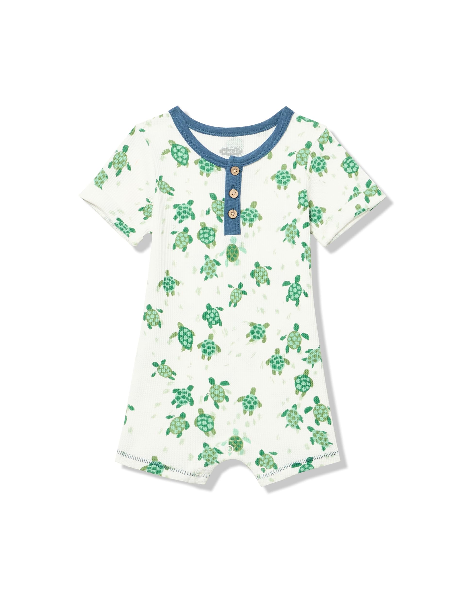 Mud Pie Unisex Baby Turtle Tracks Shortall